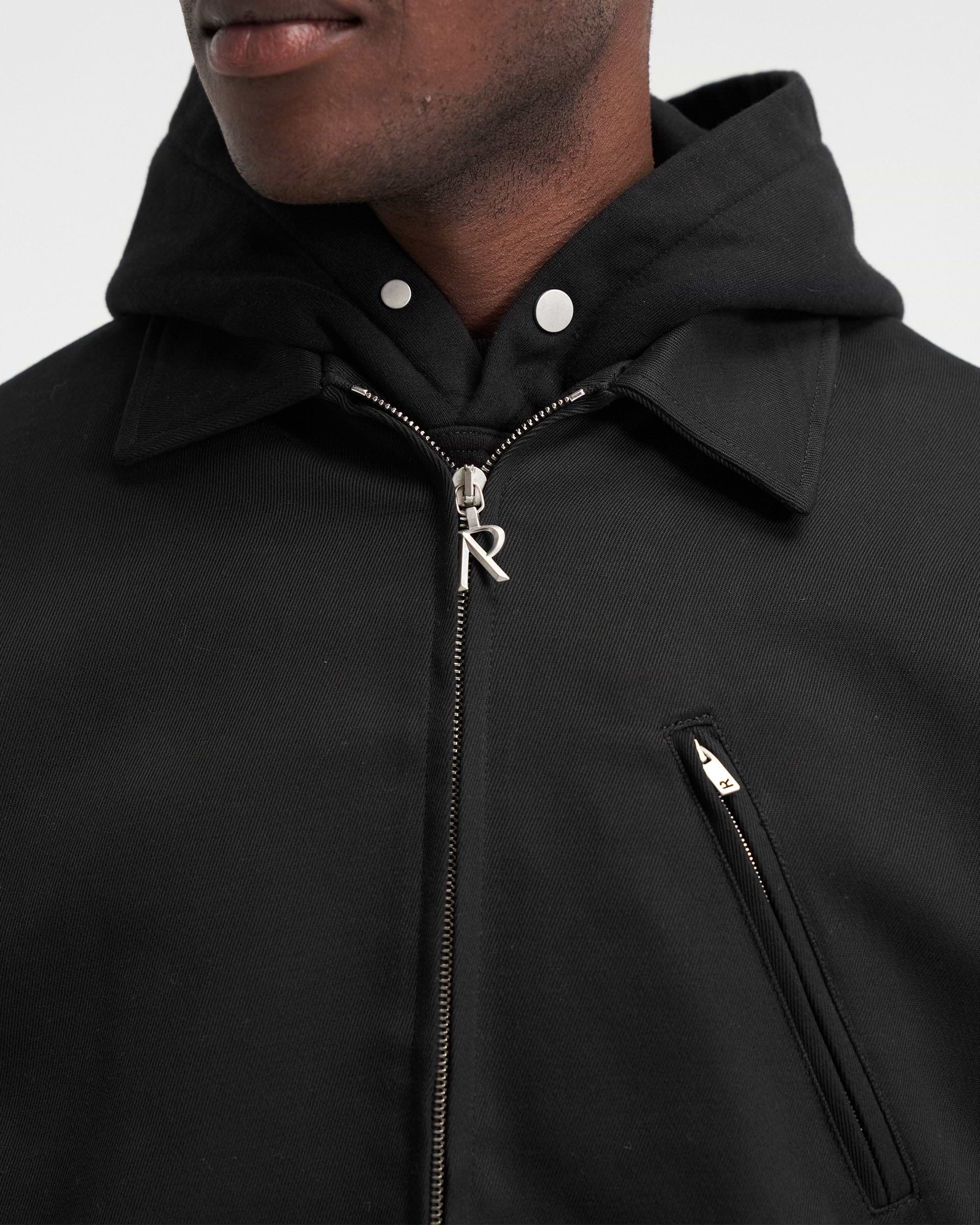 Heavy Zip Overshirt - Black