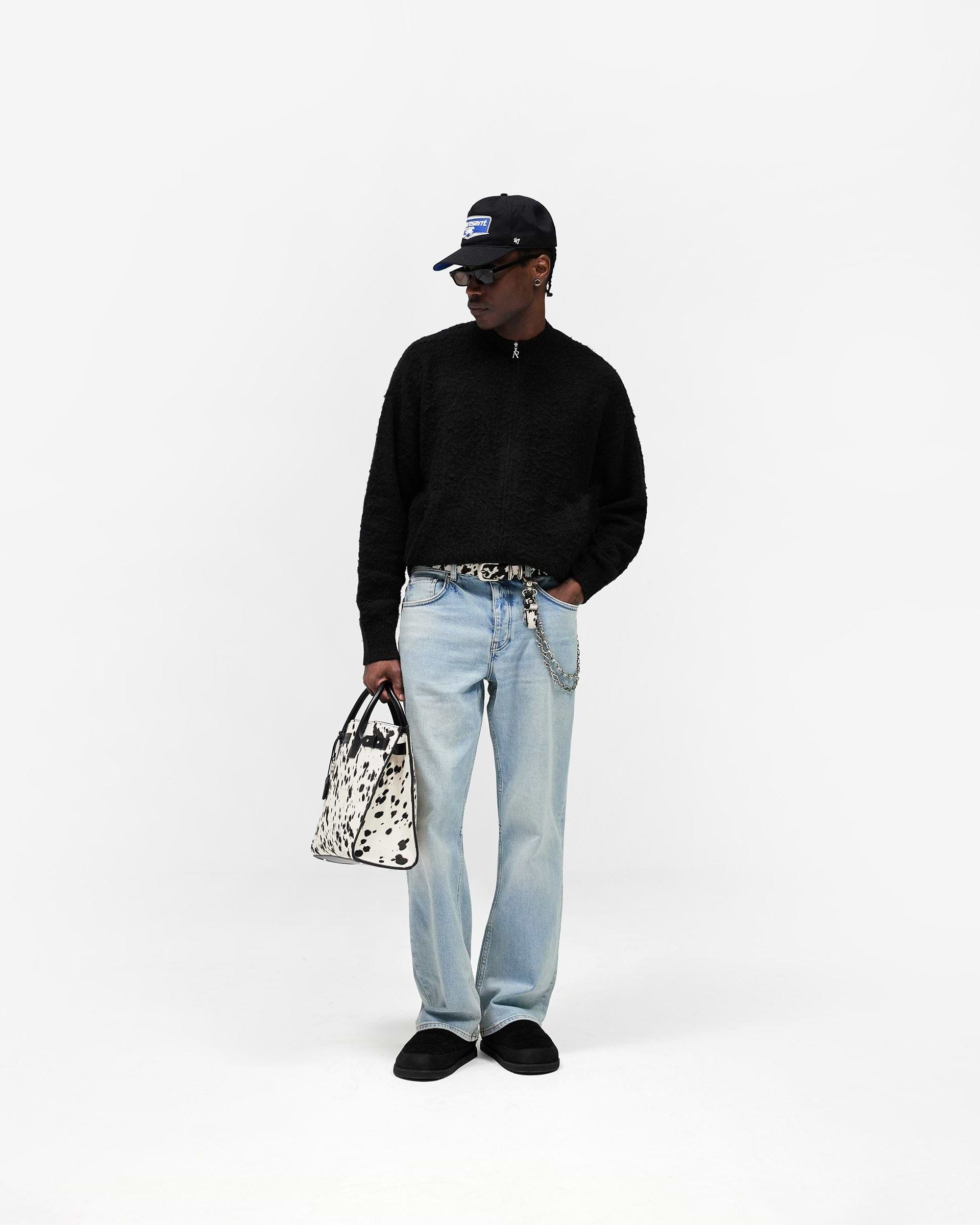 Knitted Bomber Jet Black | Mens Shirts & Jackets | REPRESENT