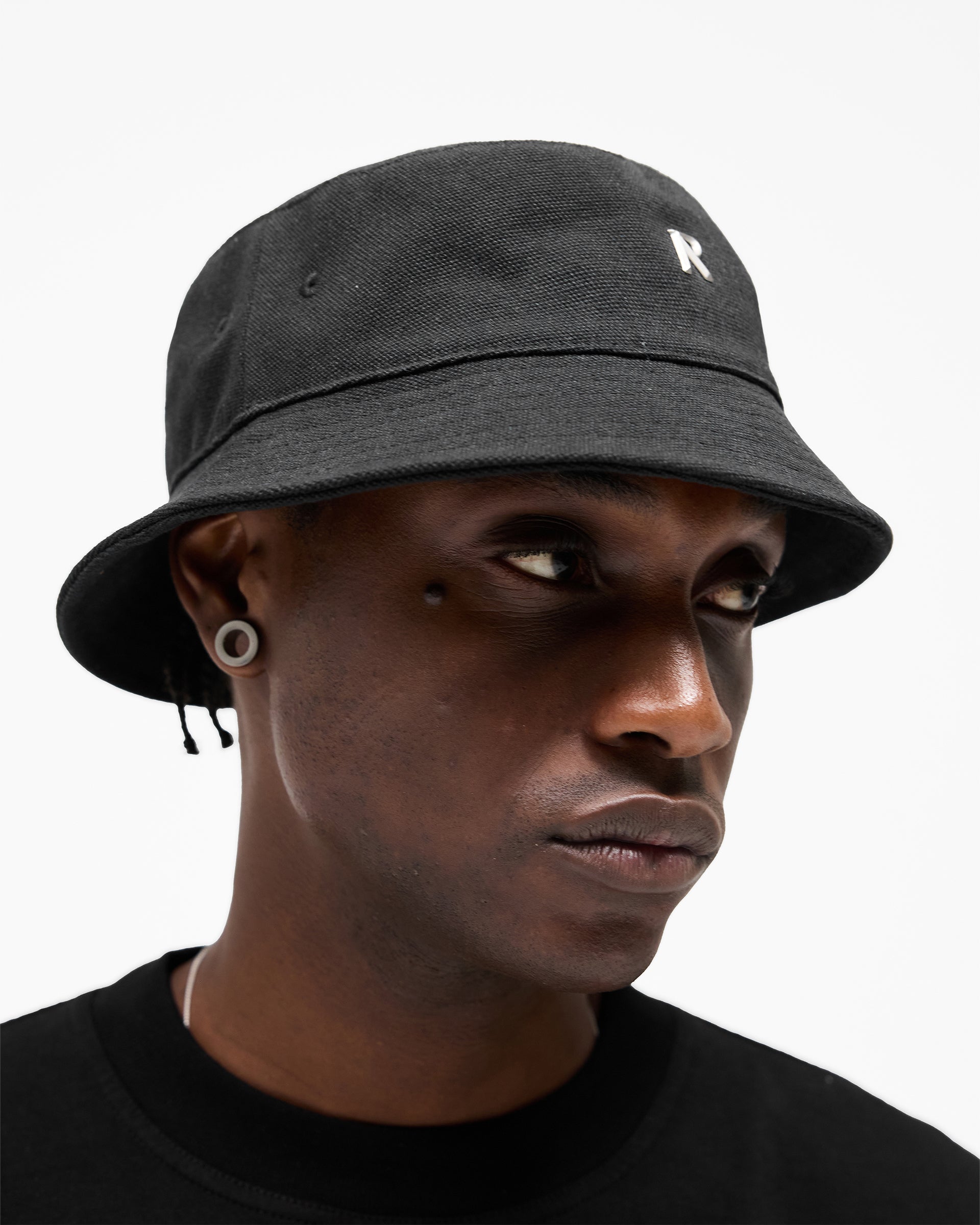 Initial Bucket Hat - Jet Black