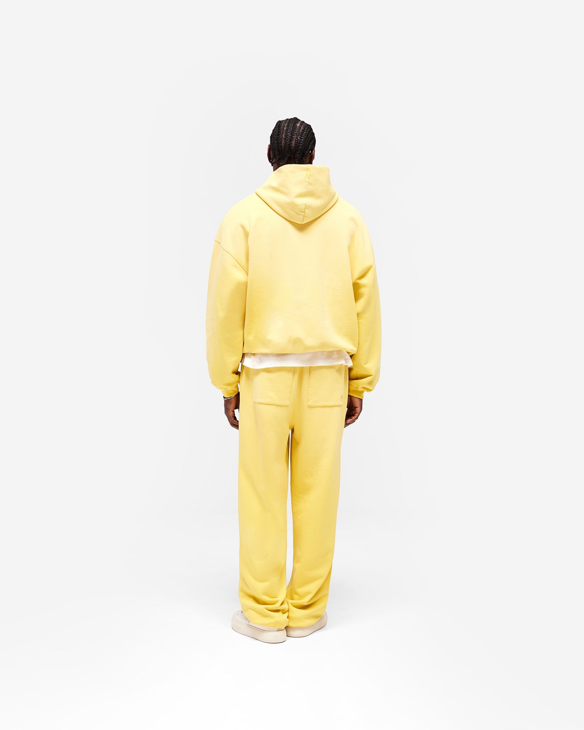 Initial Wide Leg Cuffed Sweatpant - Canary Yellow