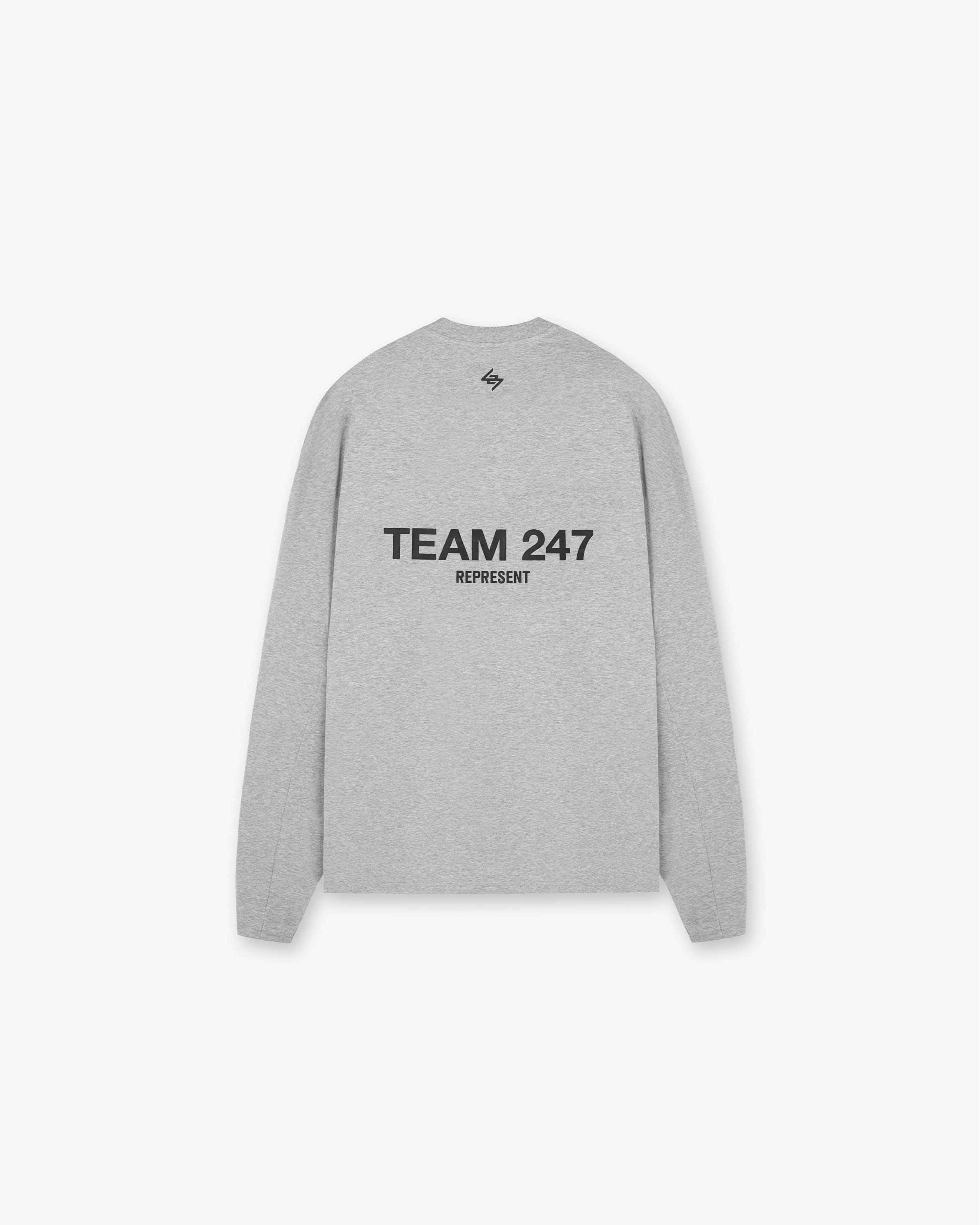 Team 247 Long Sleeve T-Shirt | Ash Grey | REPRESENT CLO