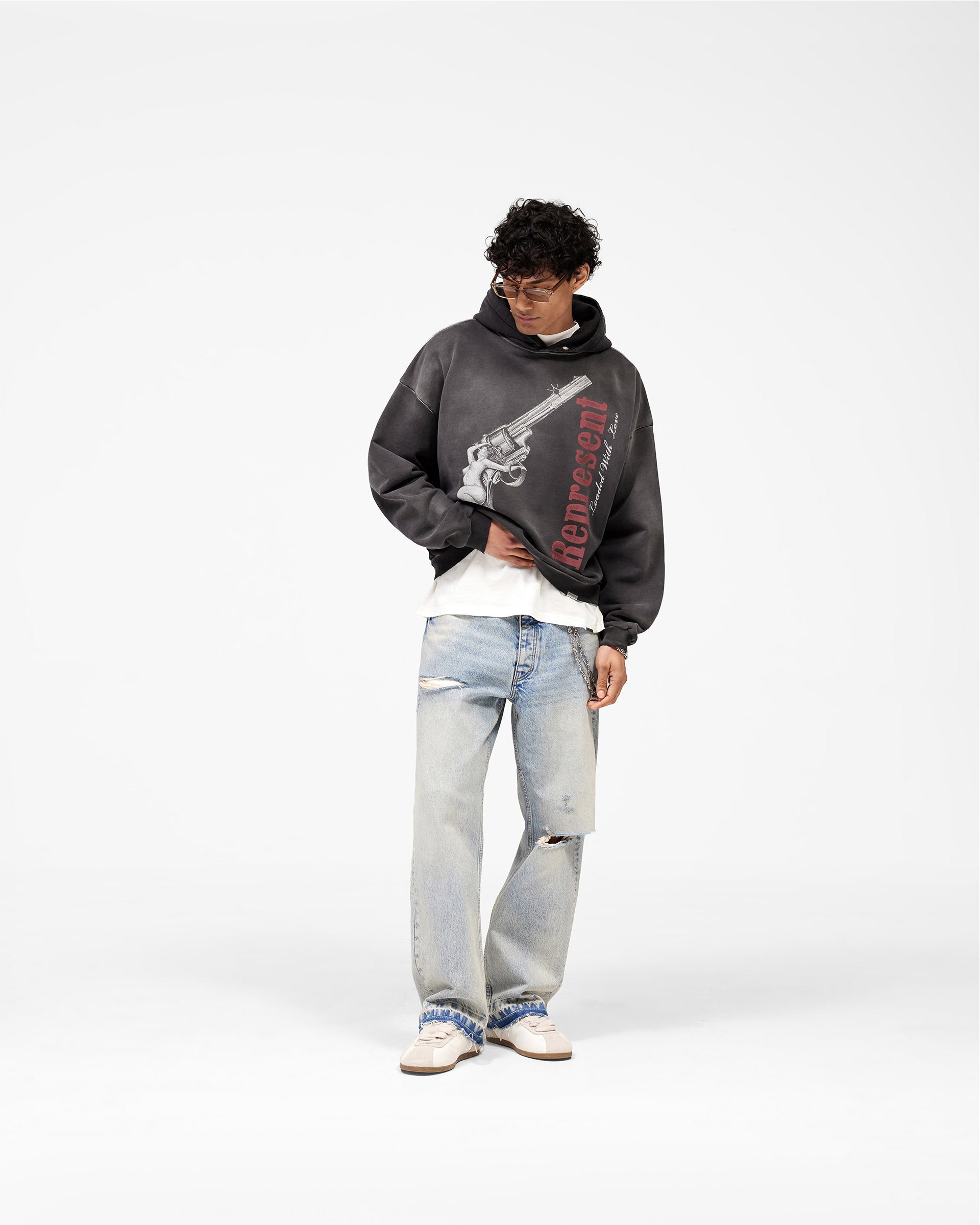 Loaded With Love Hoodie - Stained Black