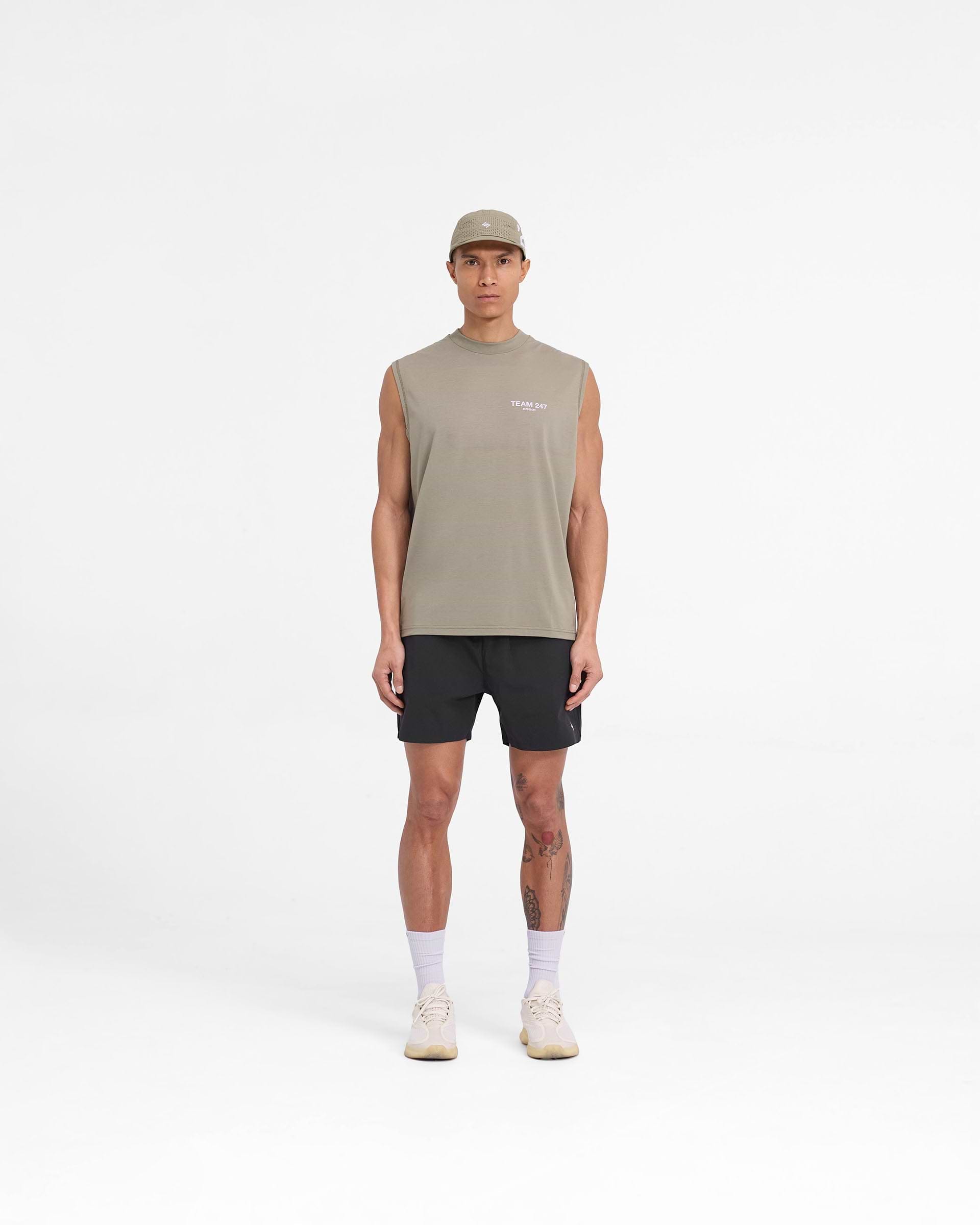 Team 247 Oversized Tank - Khaki Lilac