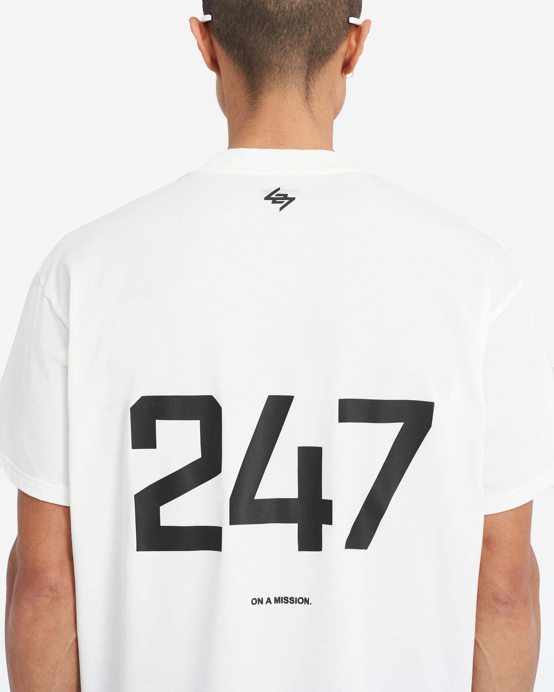 White Oversized Gym Top | 247 | REPRESENT