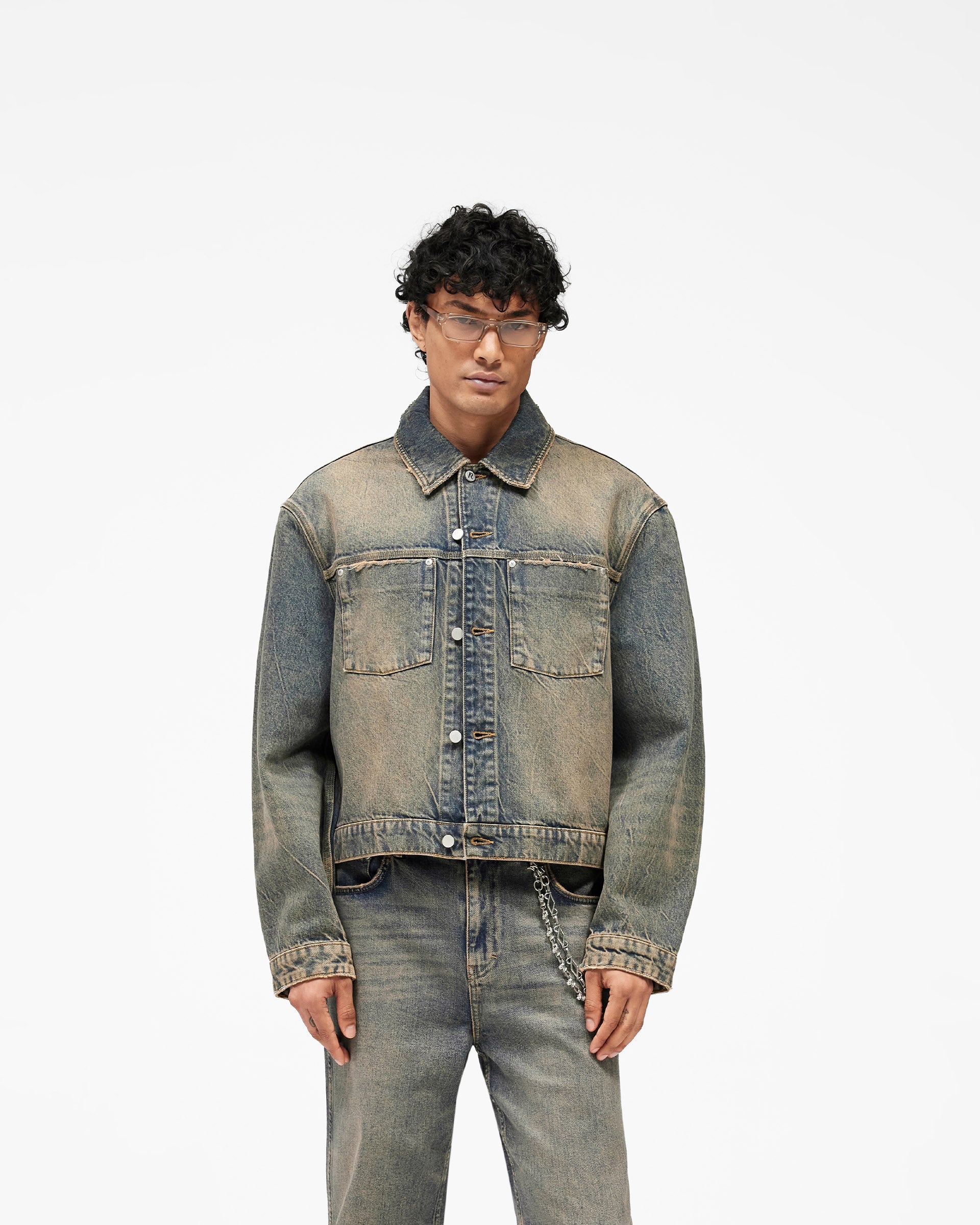 Denim Trucker - Blue Cream