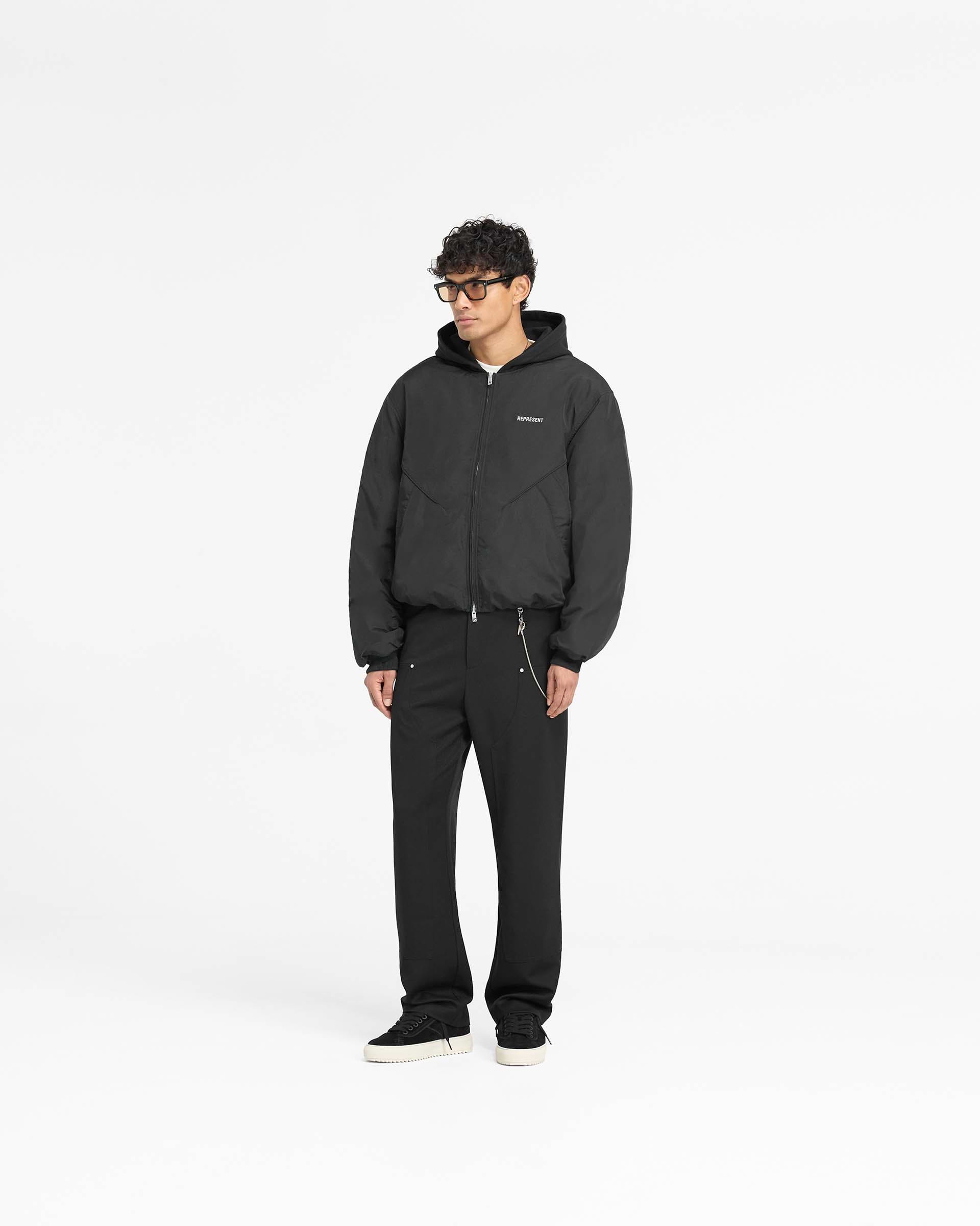 Jersey Hood Bomber | Black | REPRESENT