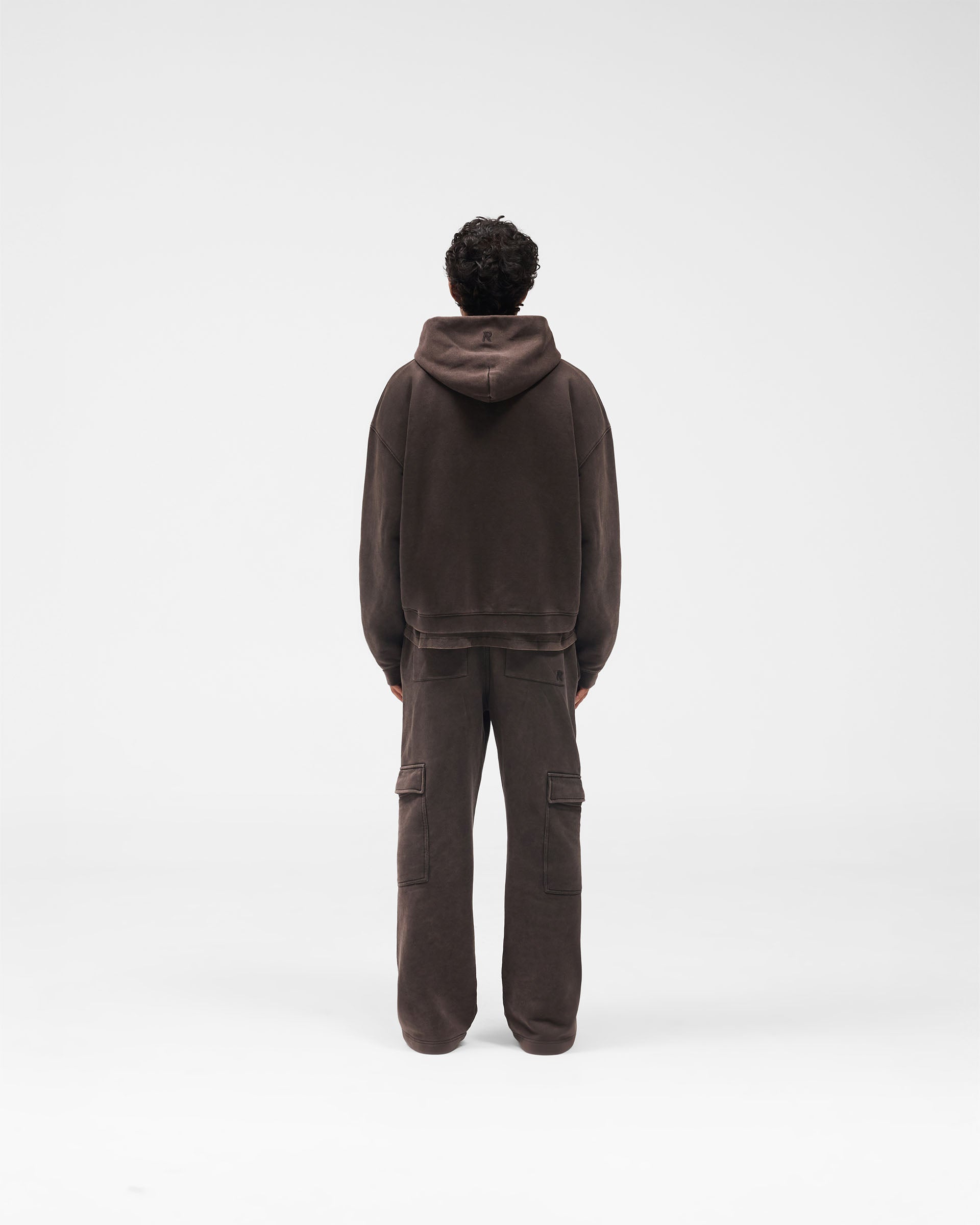 Coffee Initial Boxy Zip Up Hoodie | Mens Hoodies | REPRESENT