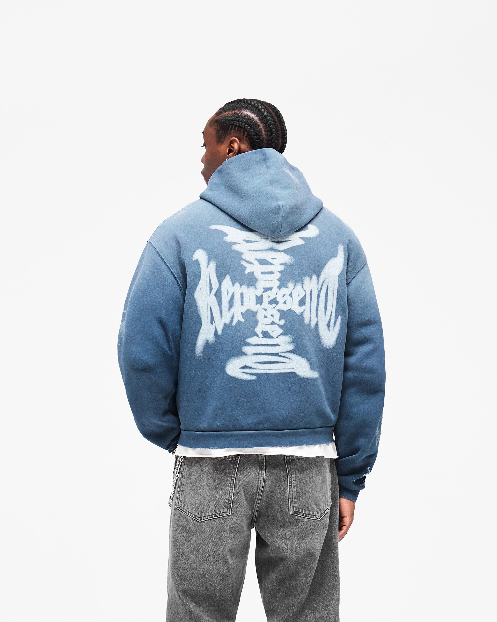 MH Shrunken Zip Hoodie Vintage Navy | Heaton Capsule Hoodies
