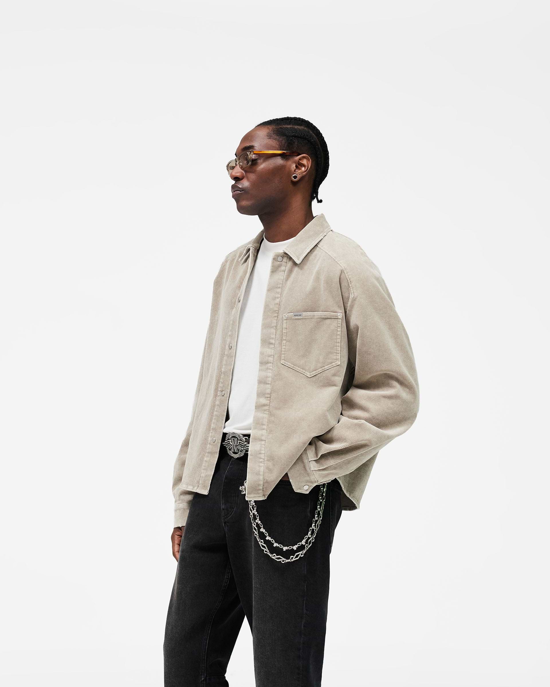 Sierra Cord Shirt Vintage Khaki | Mens Overshirts | REPRESENT