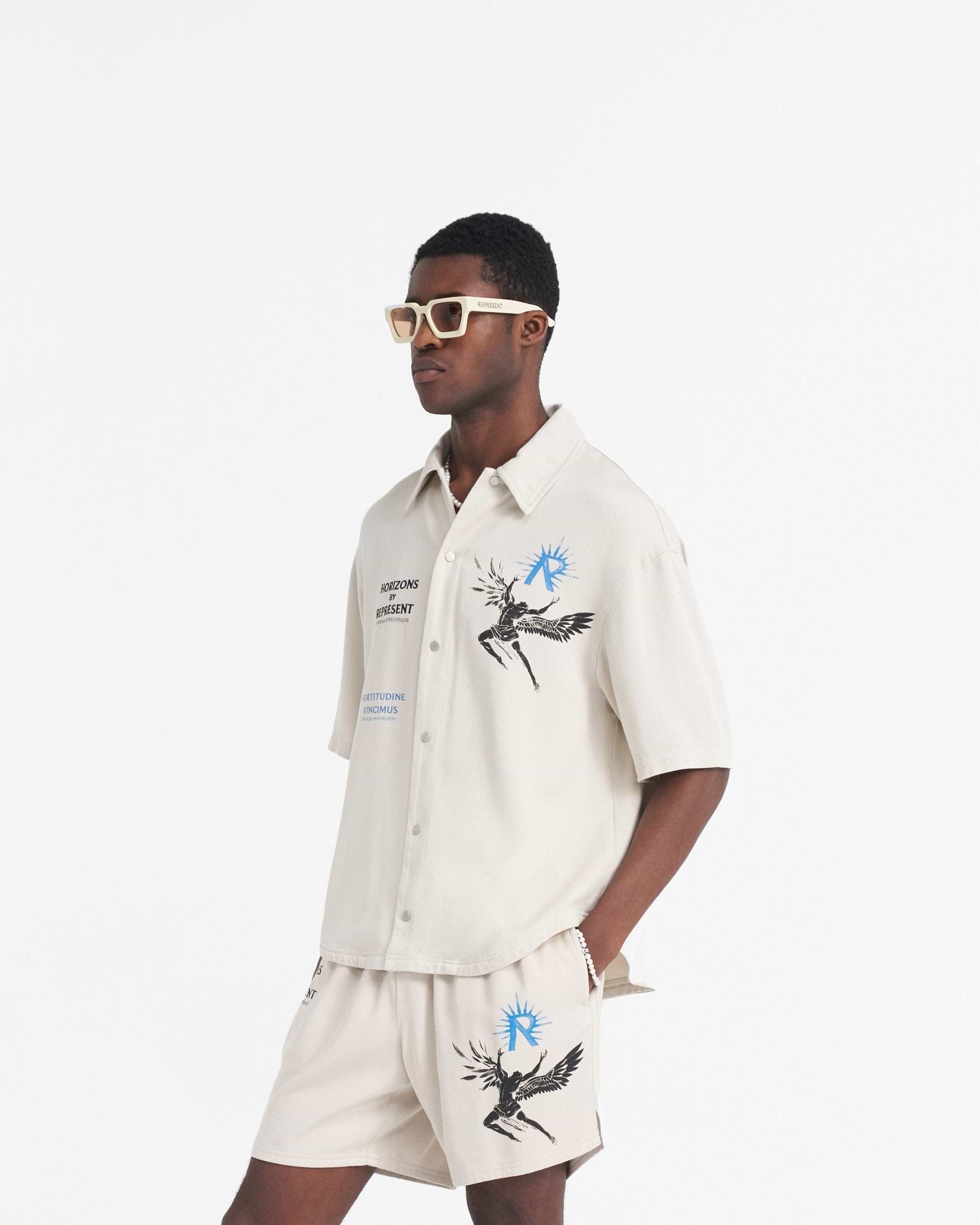【YOURNUS】Drawing Over Short Sleeve T-Shirt CORNER PRINTING | Printstar 5.6 oz Heavyweight T-Shirt