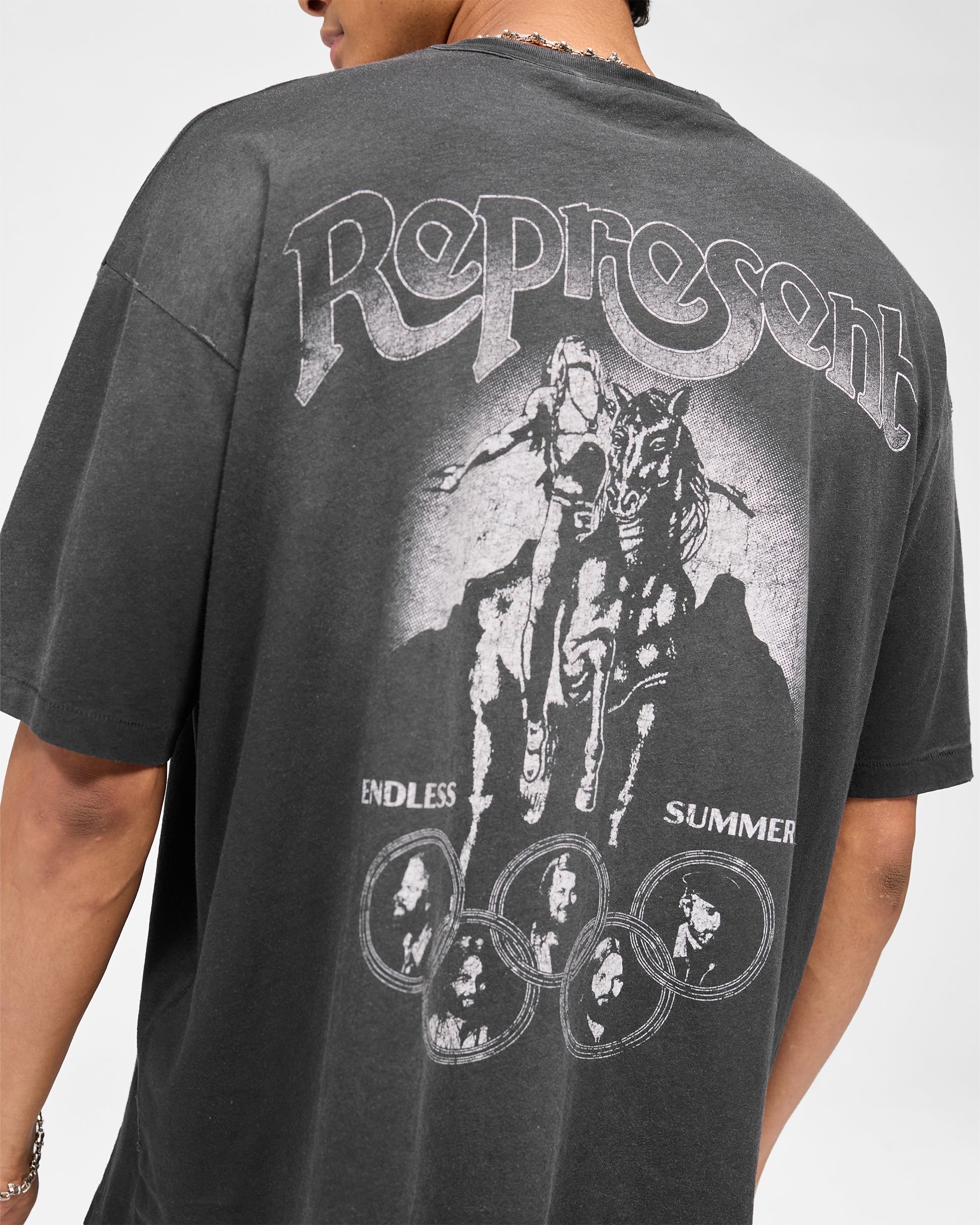 Represent x Beach Boys Endless Summer T-Shirt | Stained Black