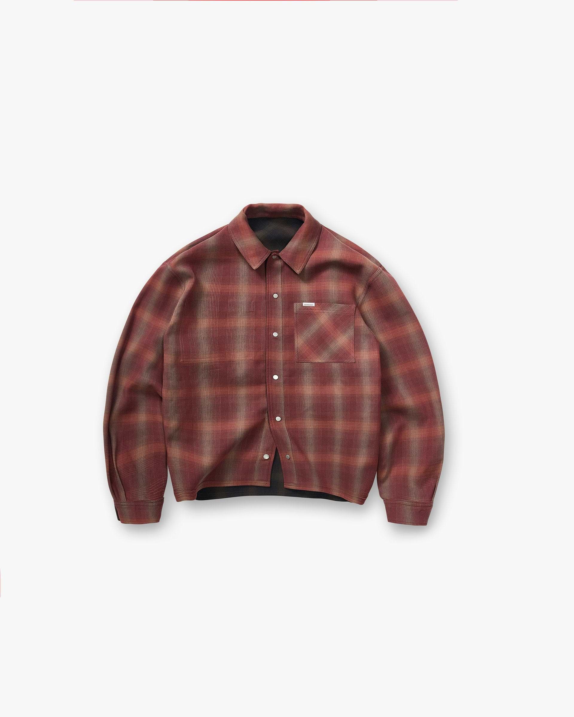 Nero Reversible Check Overshirt | Long Sleeve Shirt | REPRESENT