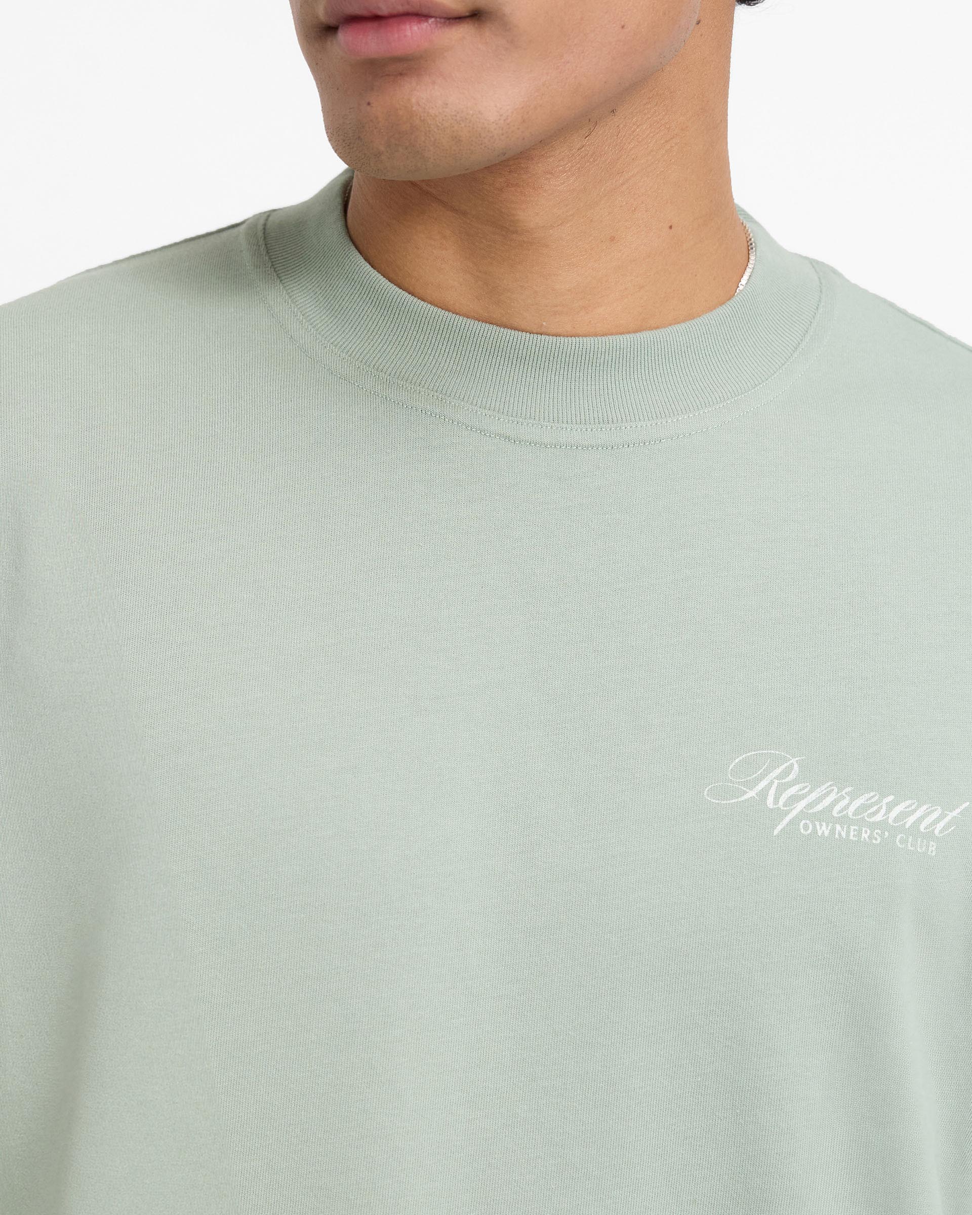 Represent X Ounass Owners Club Script T-Shirt - Lily Pad