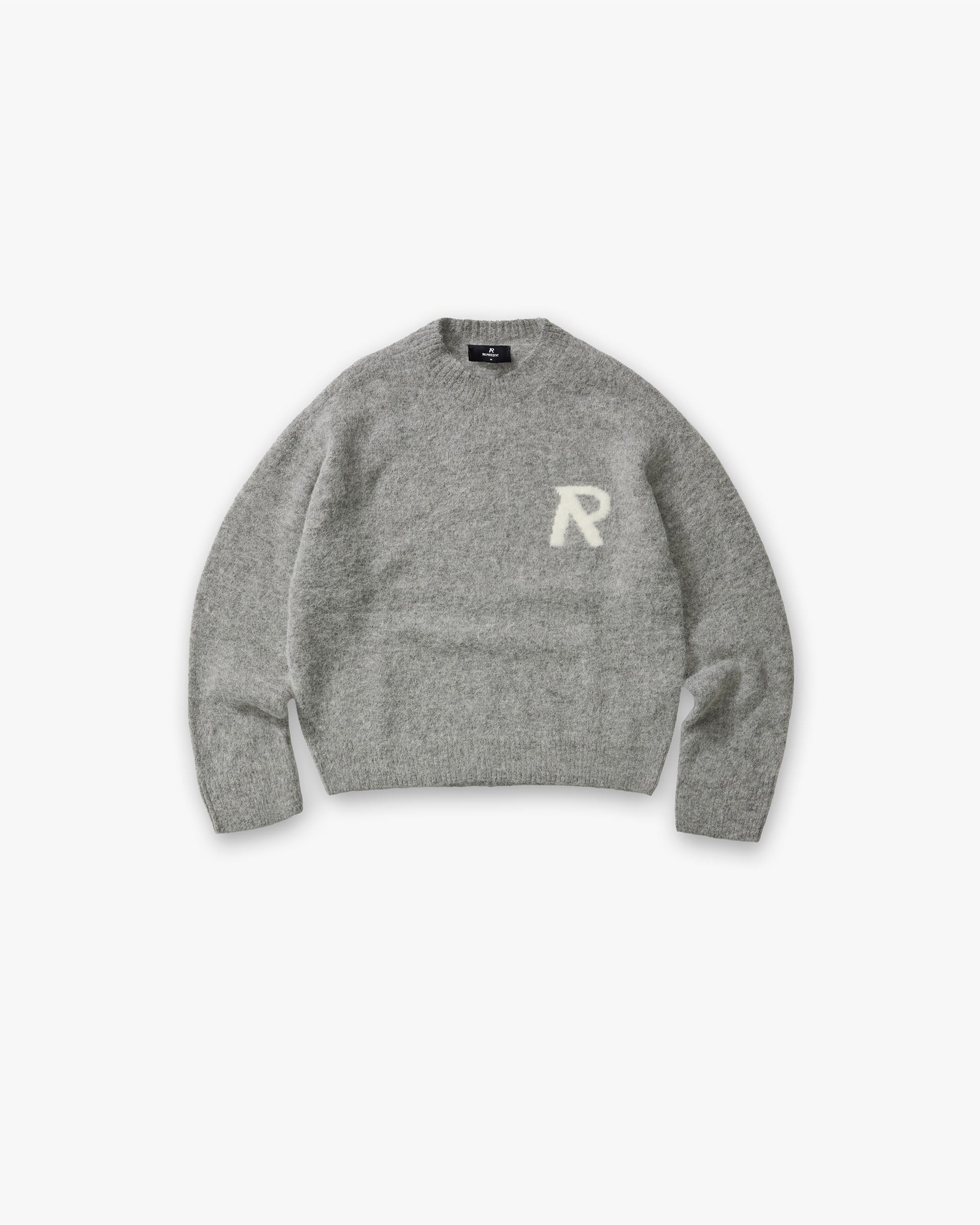 *p(R)ojectR® Logo Knit Sweater Logo Knit Sweater Grey | Mens Sweaters | REPRESENT