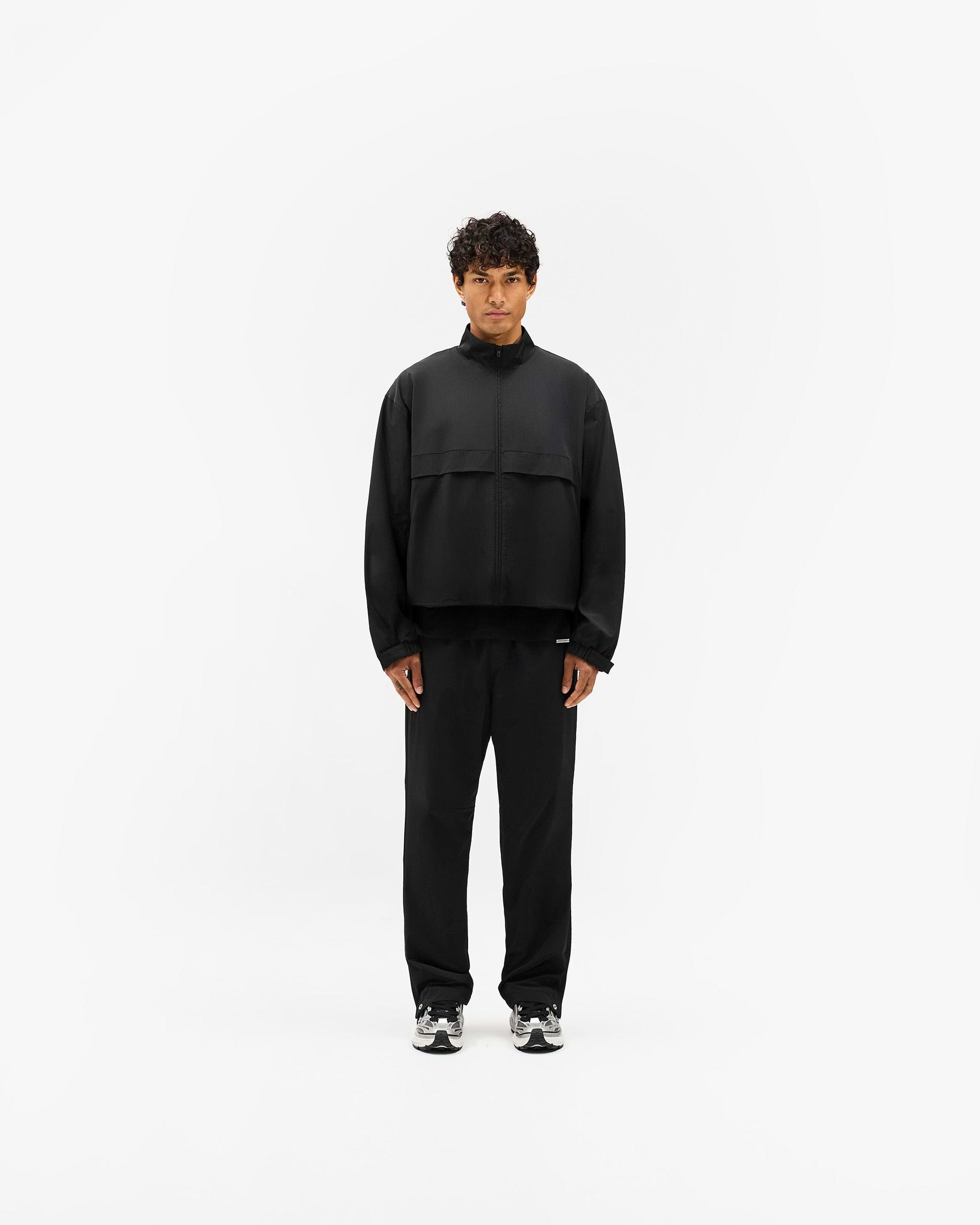 Initial Nylon Track Pant - Black