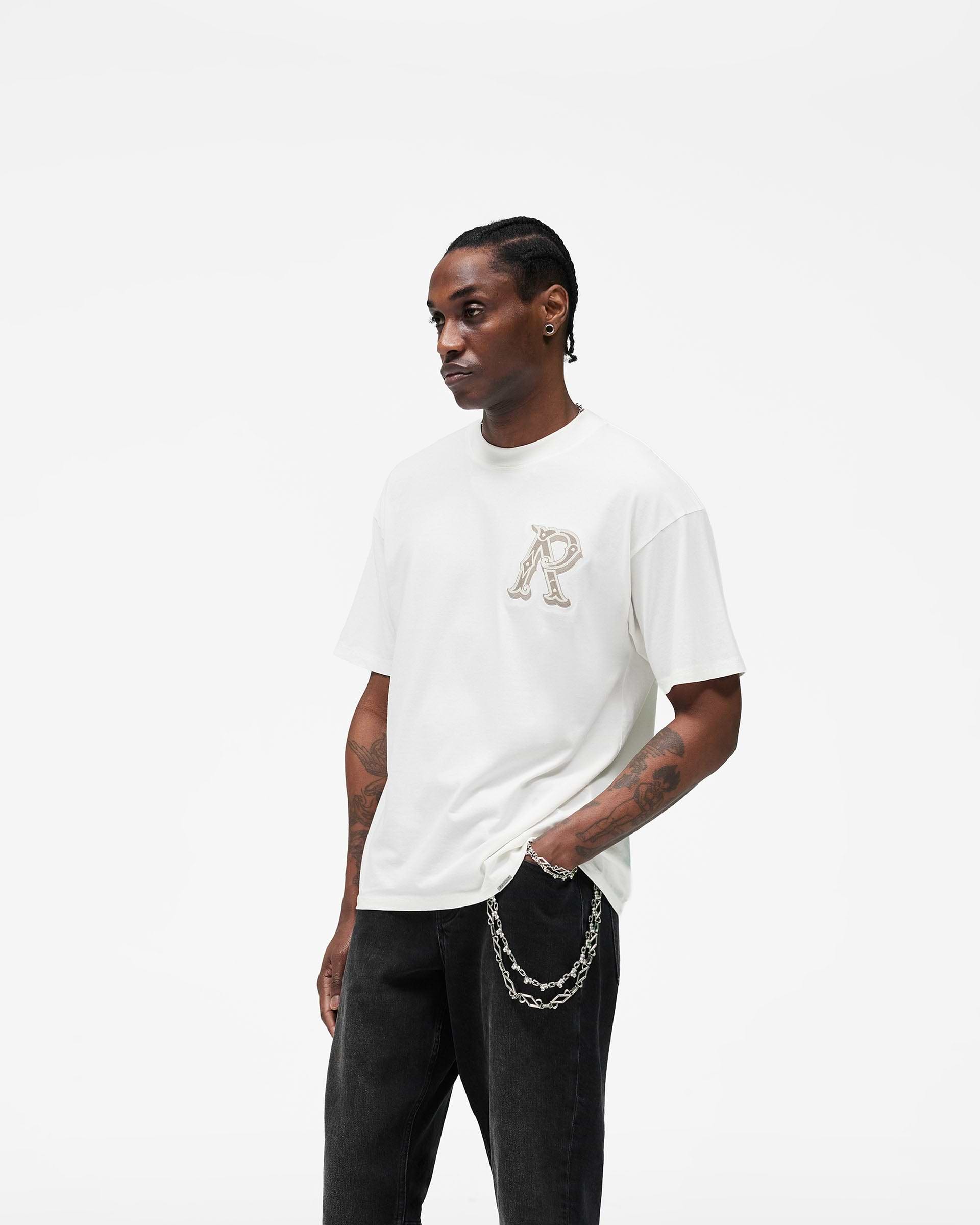 Western Initial T-Shirt White | Spring Summer T-shirt | REPRESENT