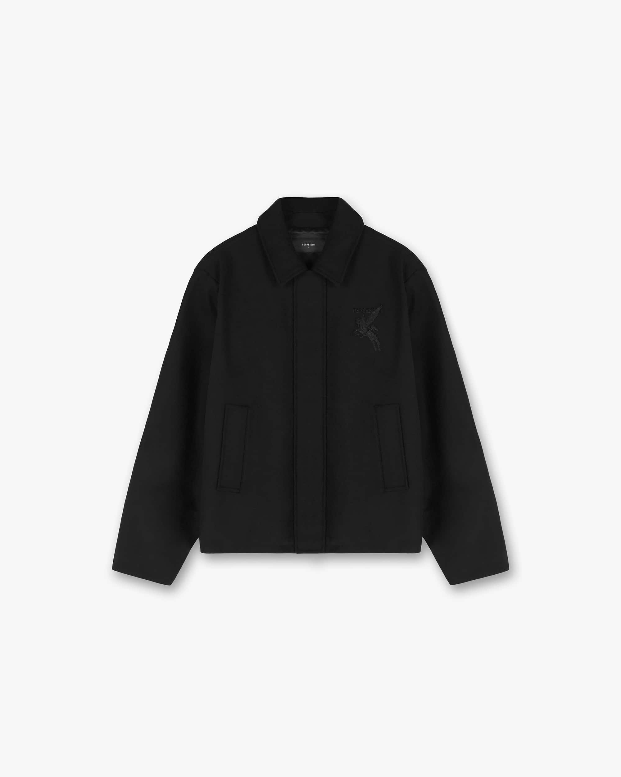 Wool Smart Jacket | Black Outerwear FW23 | Represent Clo