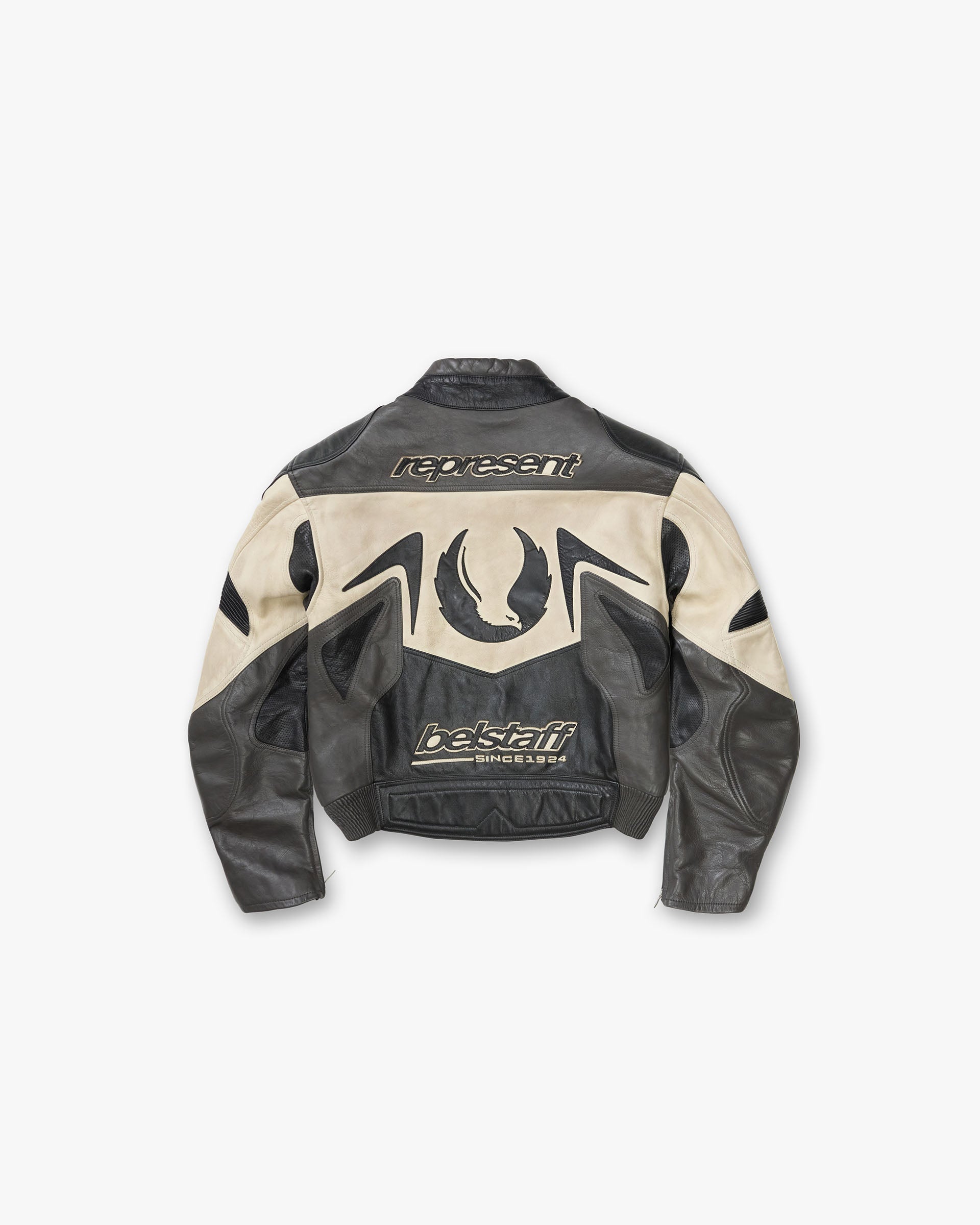 Represent x Belstaff Leather Race Jacket Black | Mens Jackets
