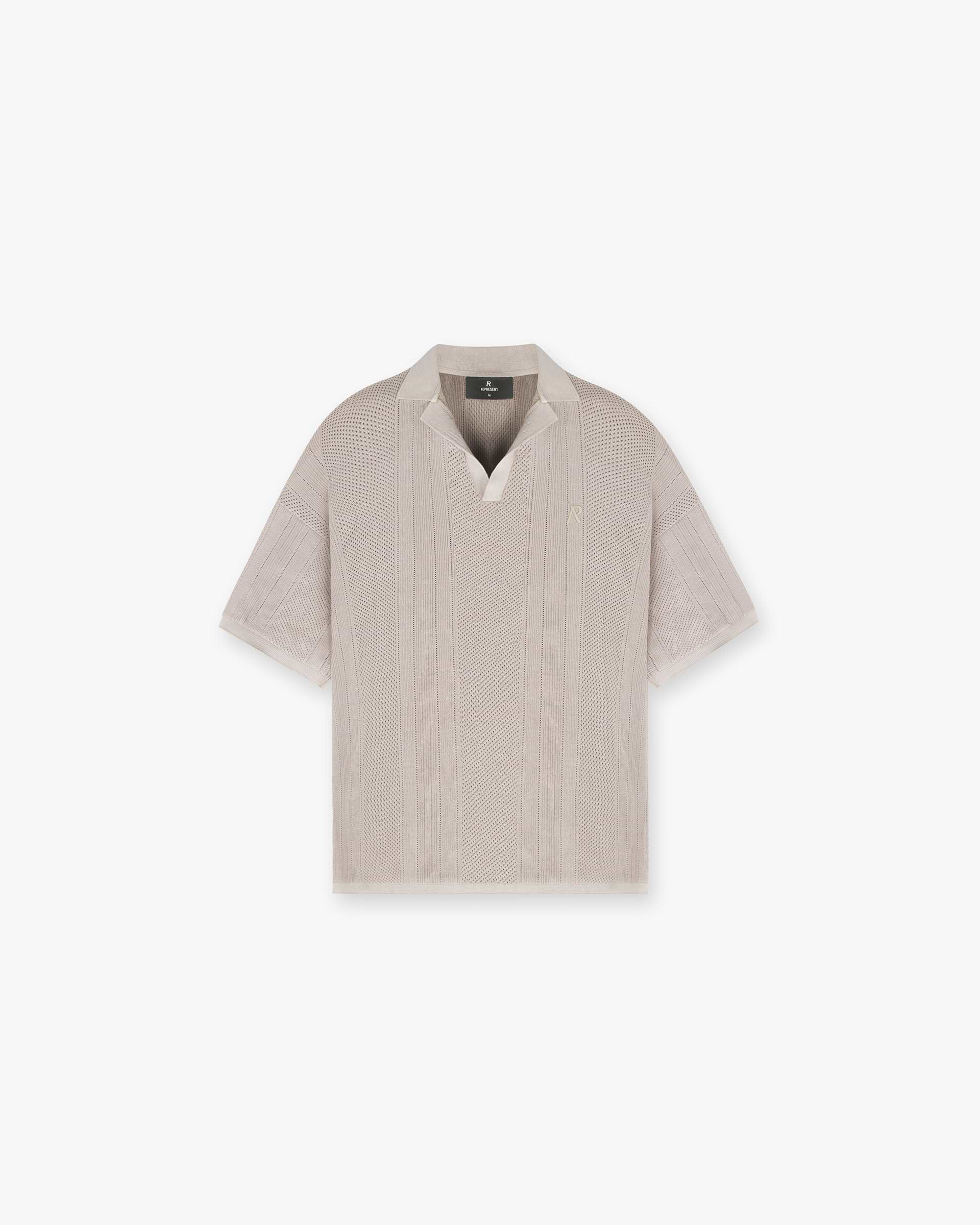 Open Stitch Polo - Cashmere
