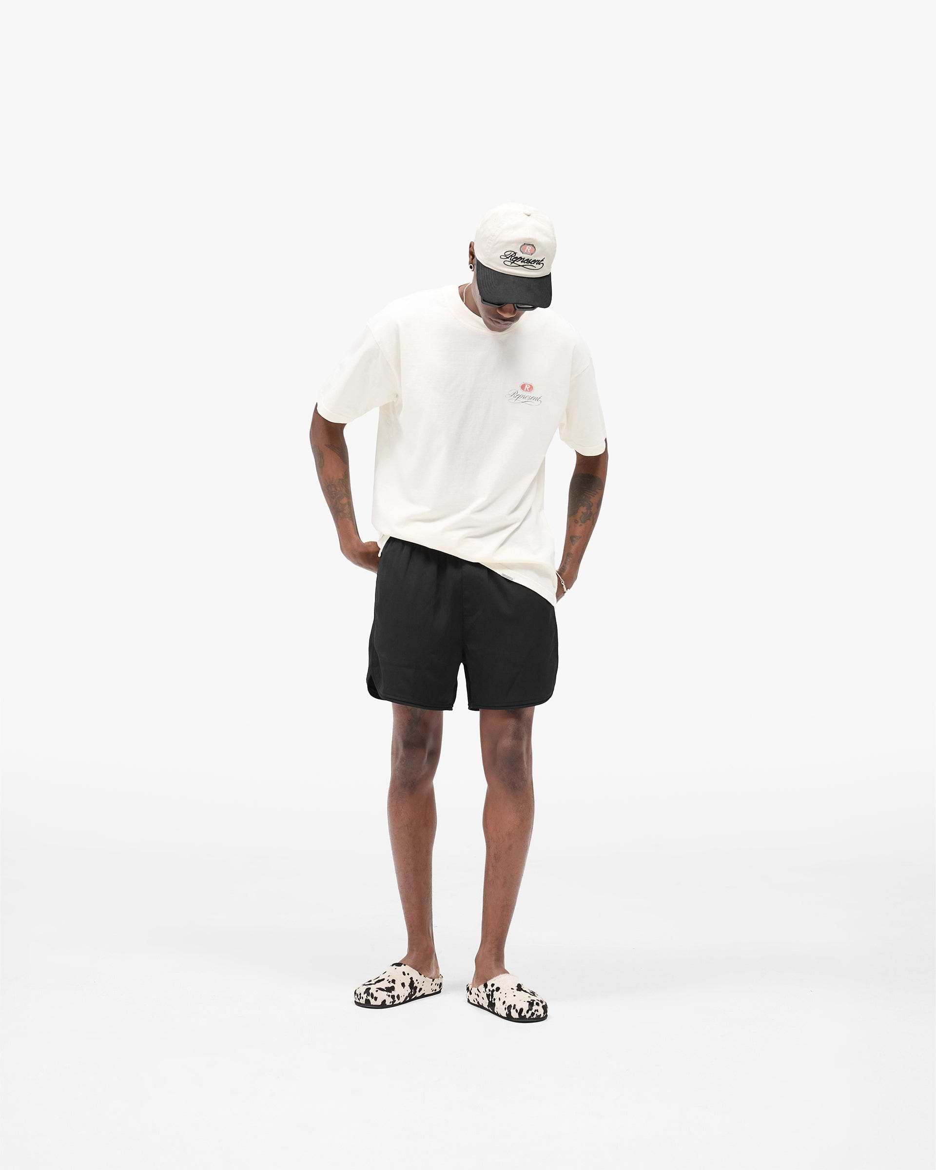 Piped Track Short - Jet Black