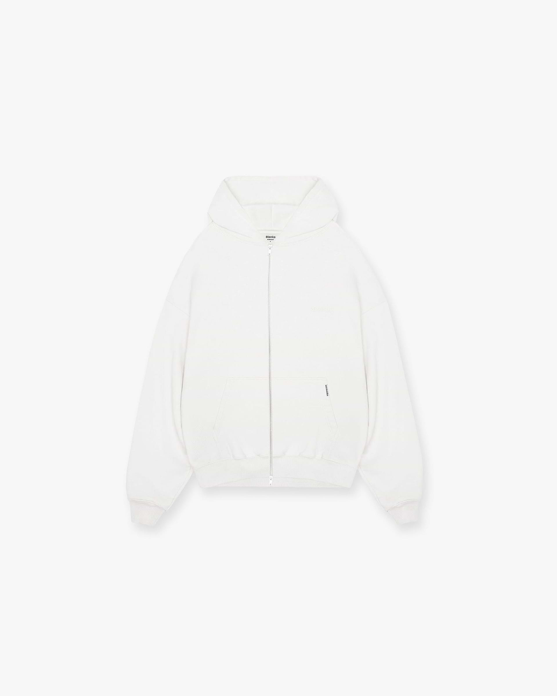 Blank Zip Hoodie - Flat White