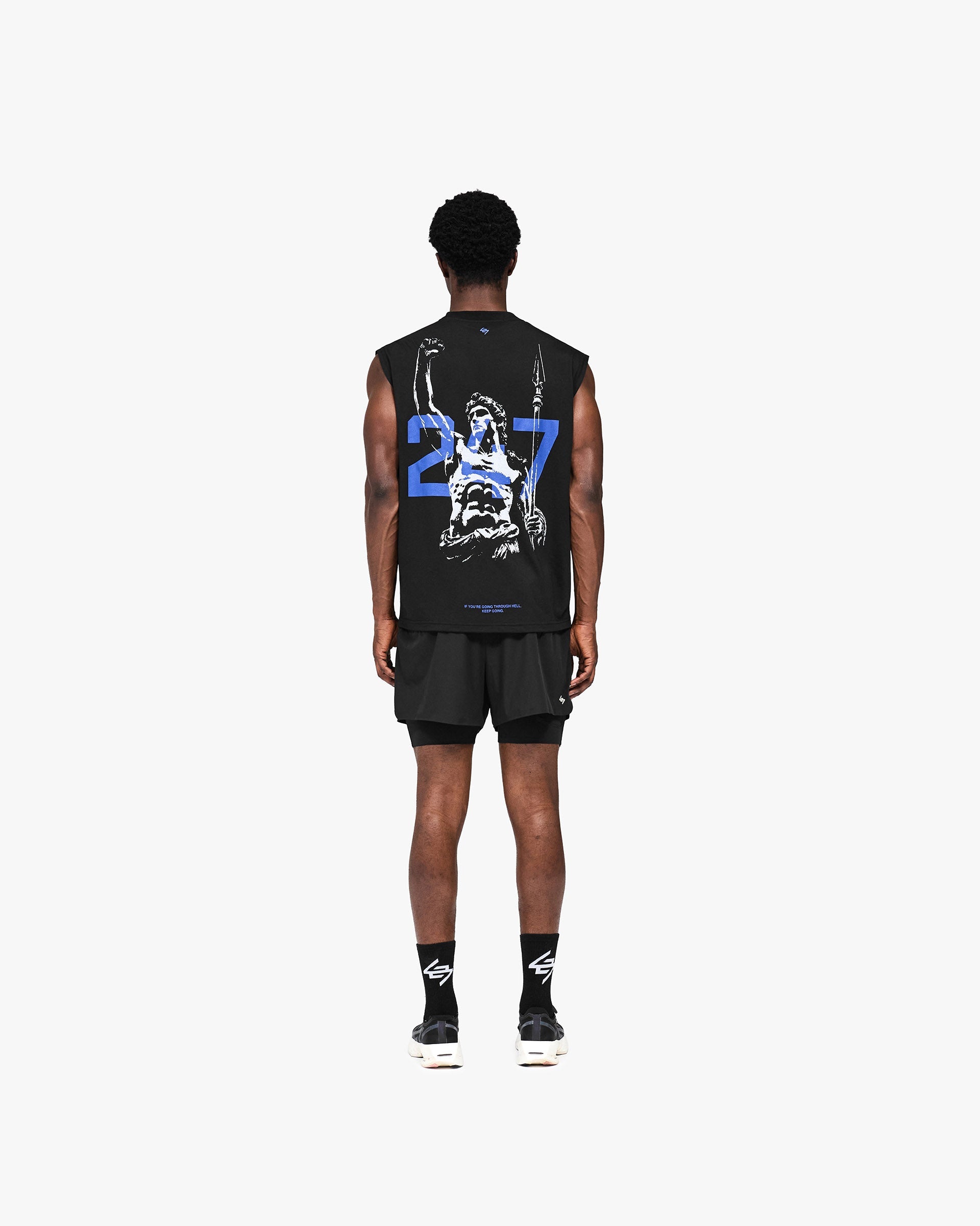 247 Stockholm Oversized Tank Jet Black | Performance Tank | REPRESENT