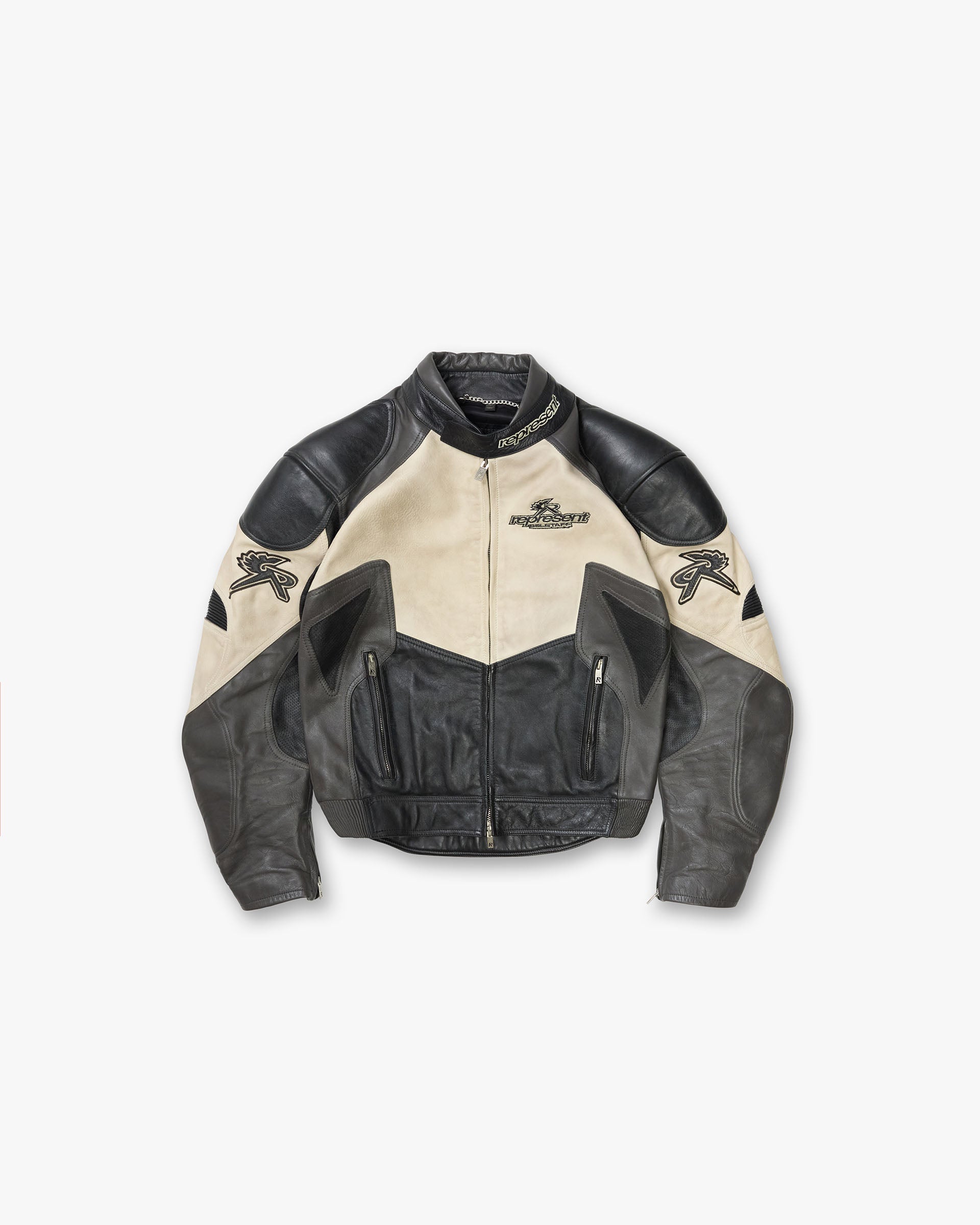 Represent x Belstaff Leather Race Jacket Black | Mens Jackets