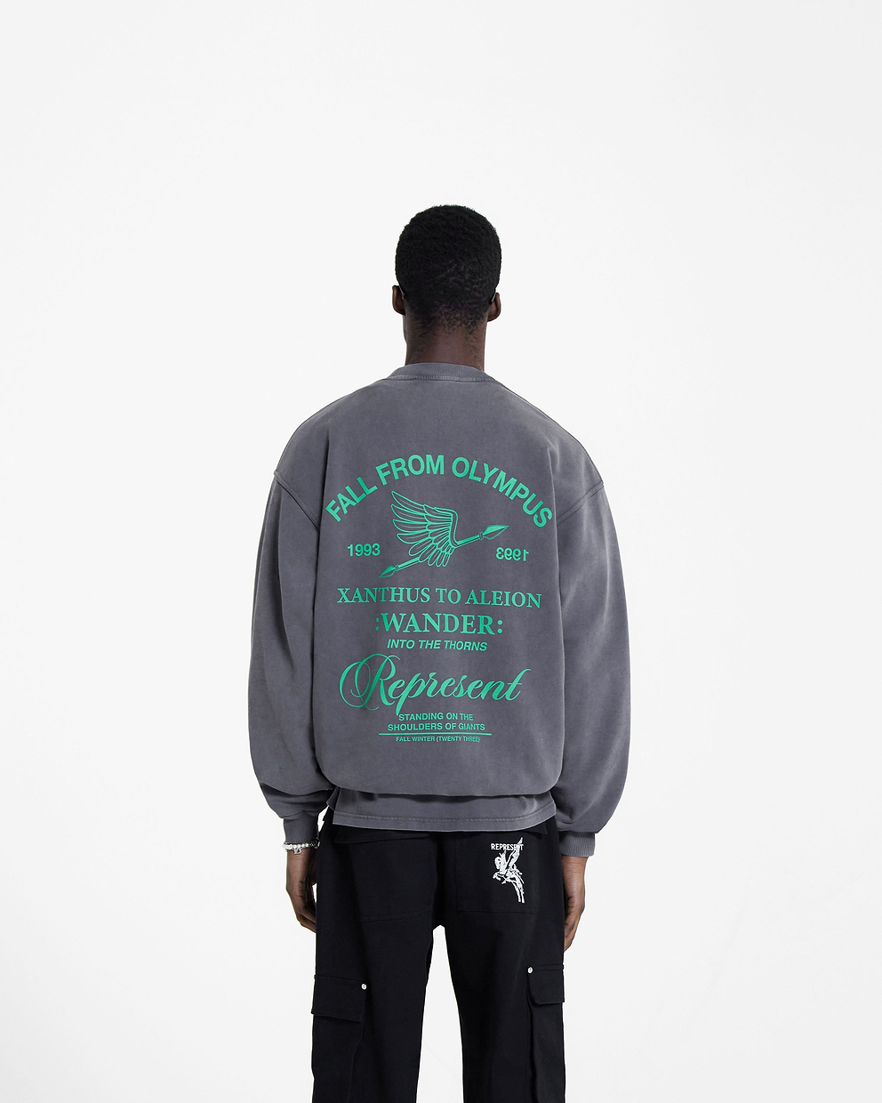 Represent Fall from Olympus Sweatshirt in Storm