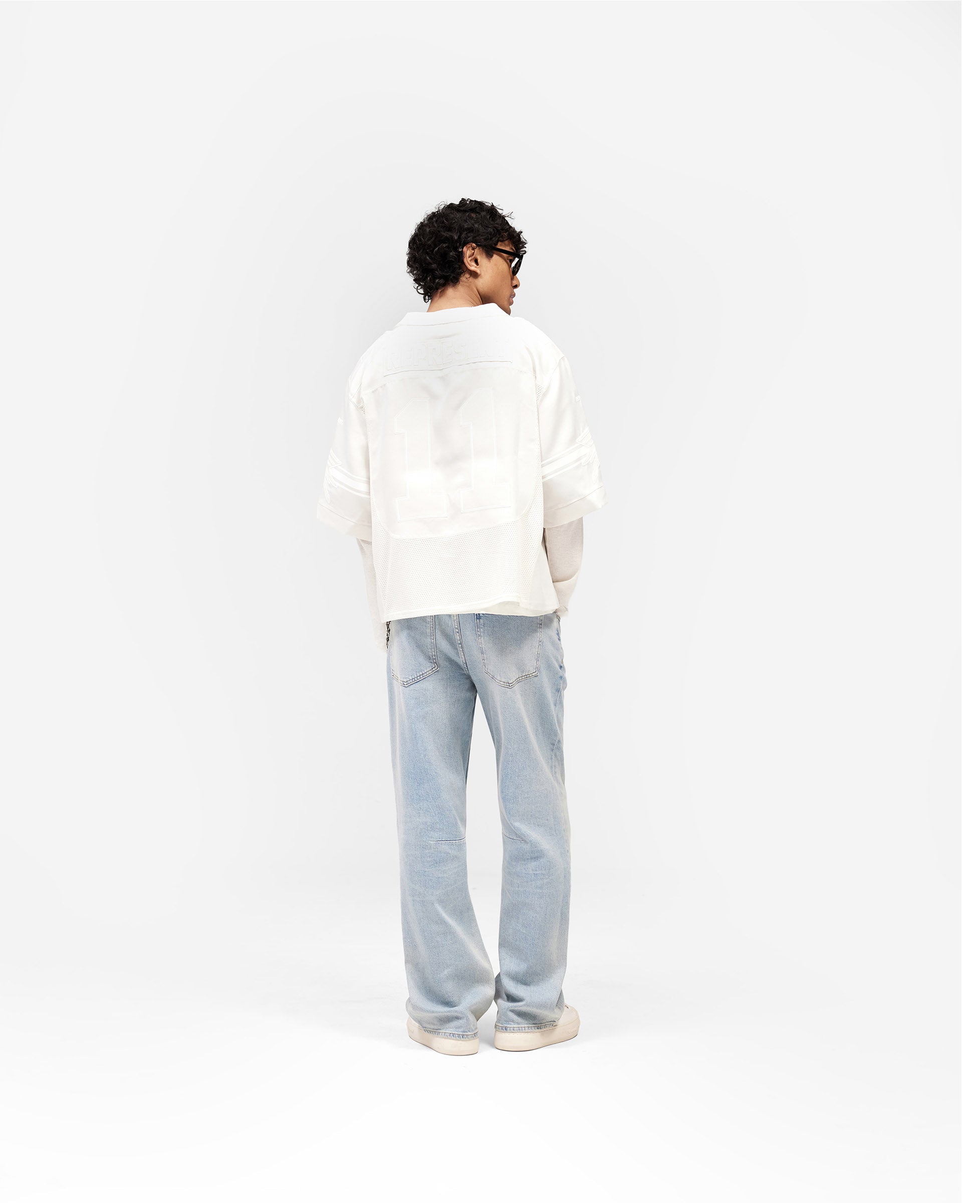 American Football Top Chalk | Oversized Cropped Jersey | REPRESENT