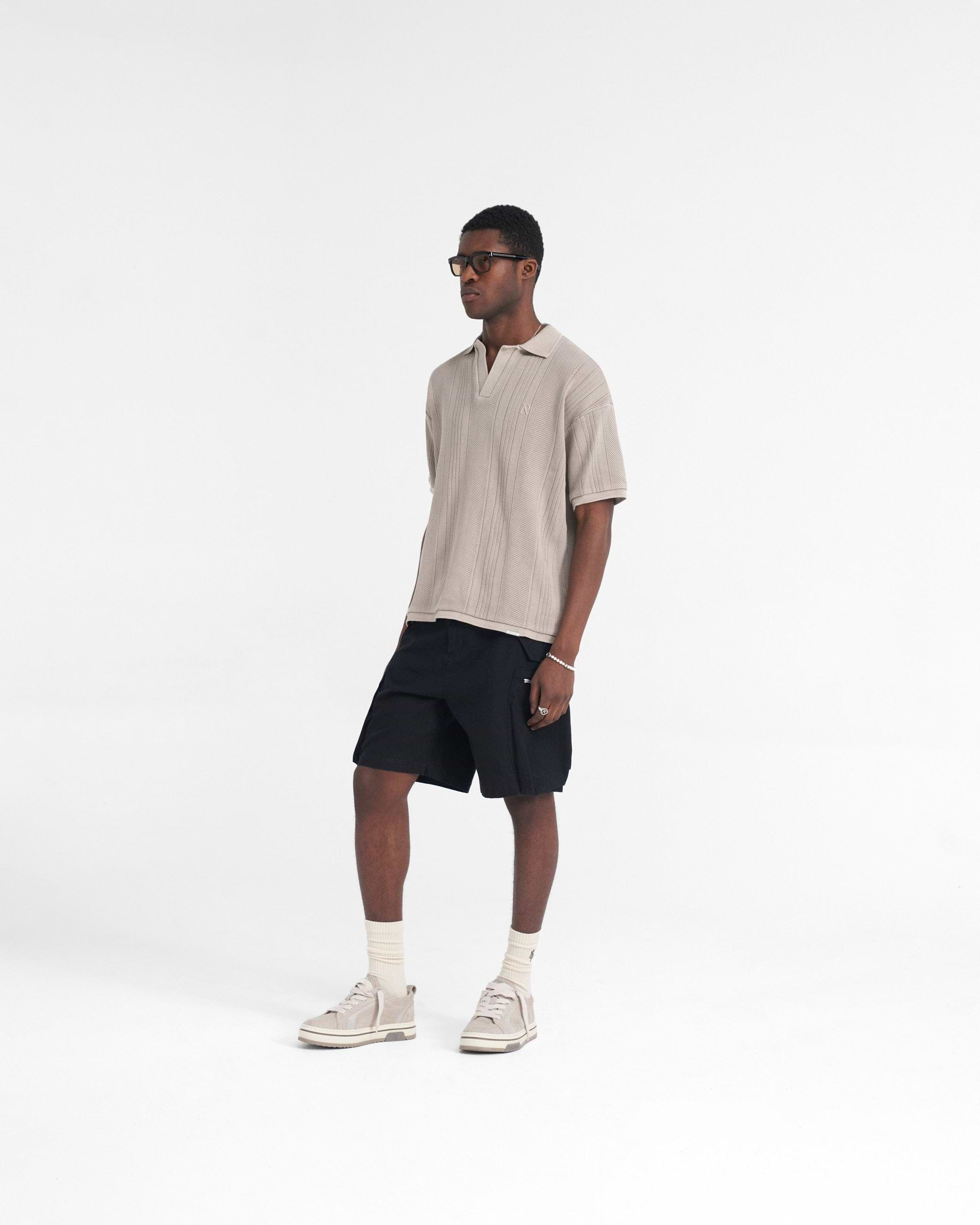 Open Stitch Polo - Cashmere