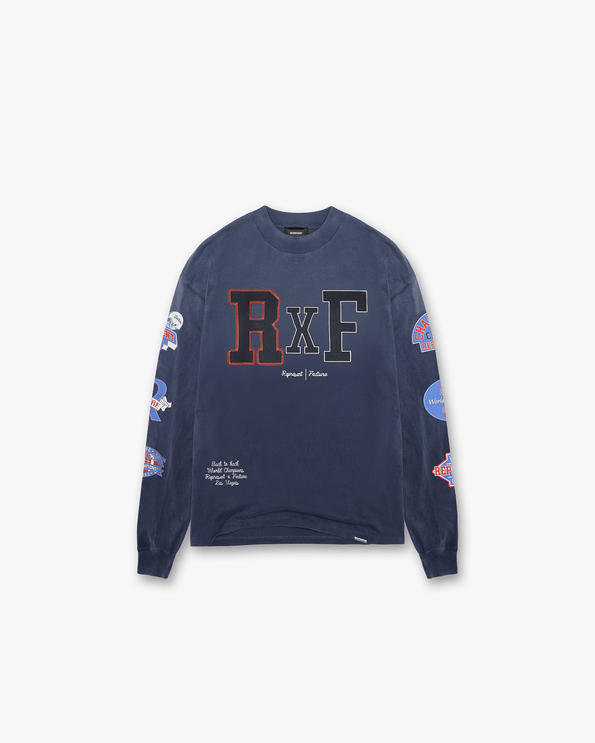 Represent X Feature Champions Long Sleeve T-Shirt - Midnight Navy