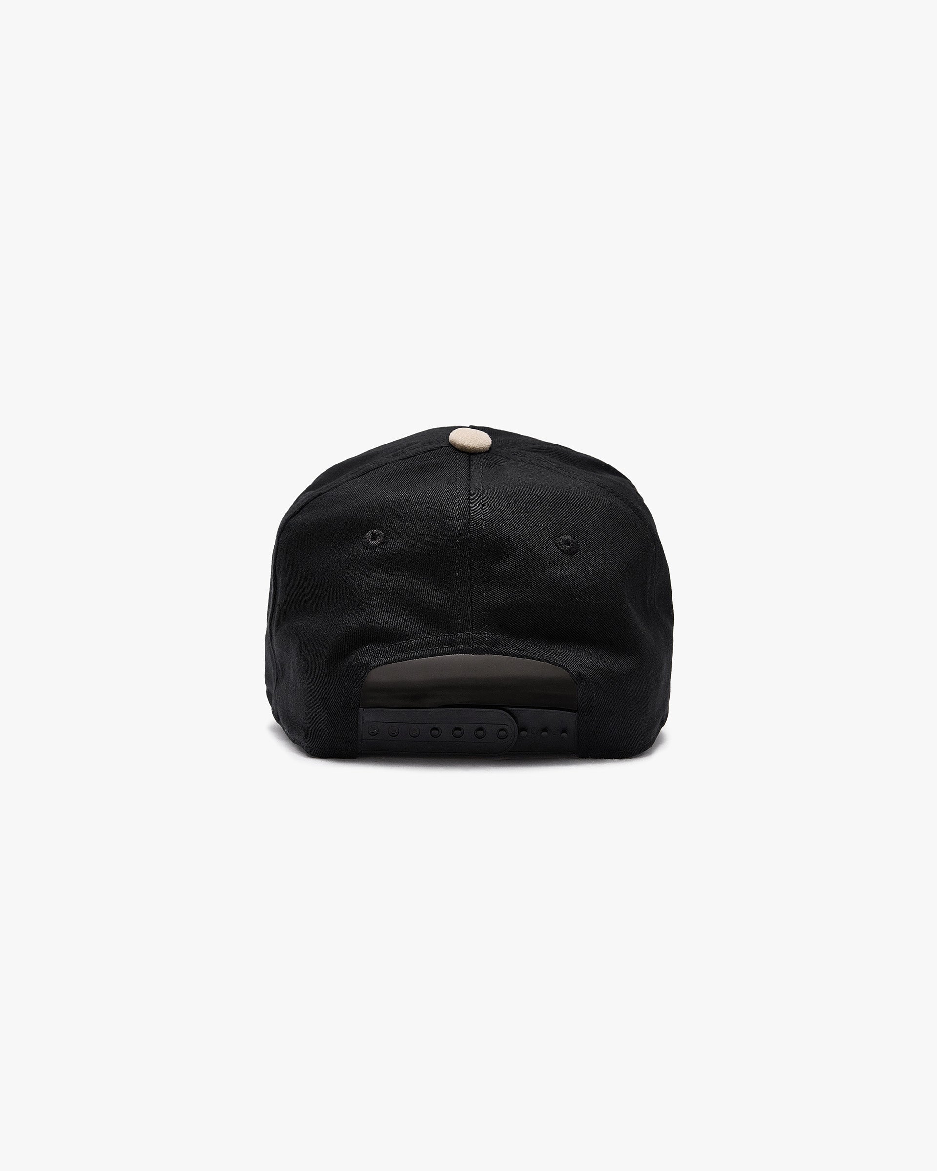 Jet Black Initial Crest Cap 247 | Running Hat | REPRESENT