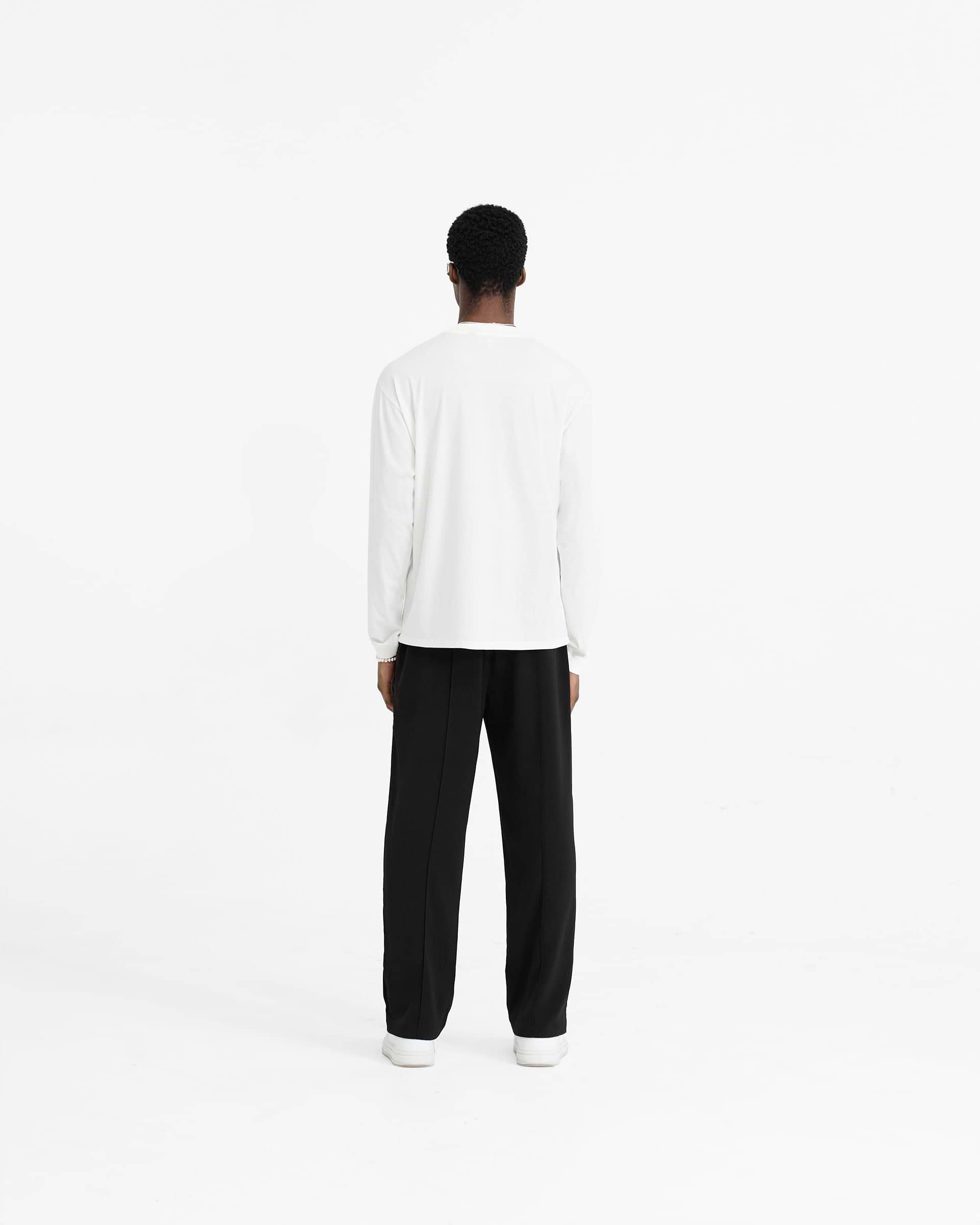 Initial Long Sleeve T-Shirt - Flat White