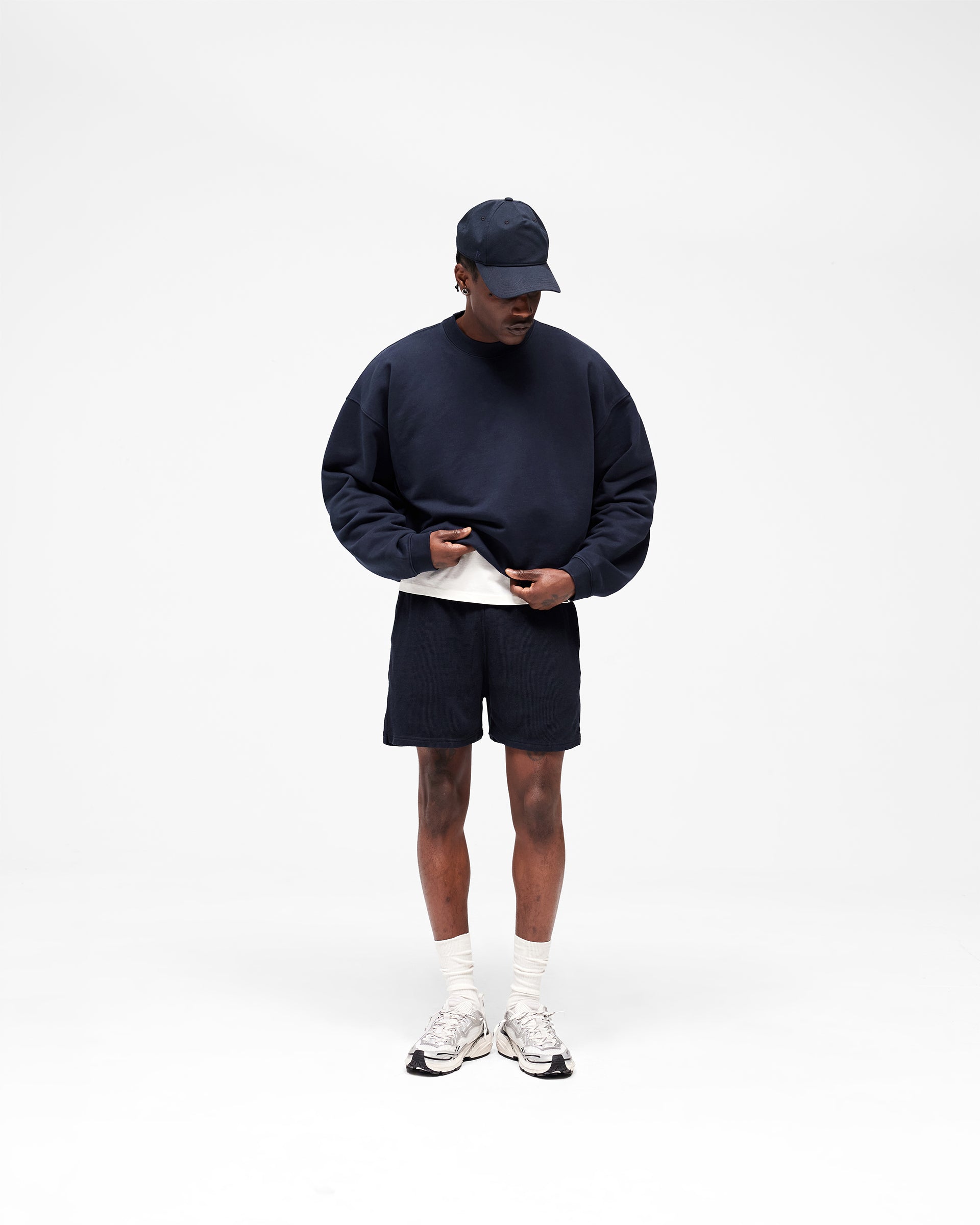 Initial Boxy Sweater - Midnight Navy