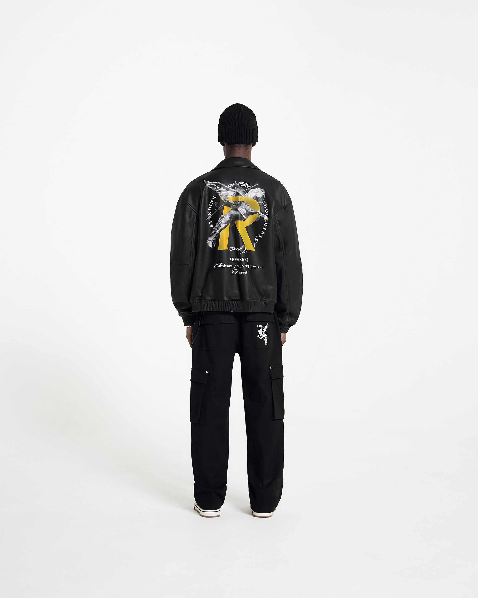 Giants Leather Jacket - Black
