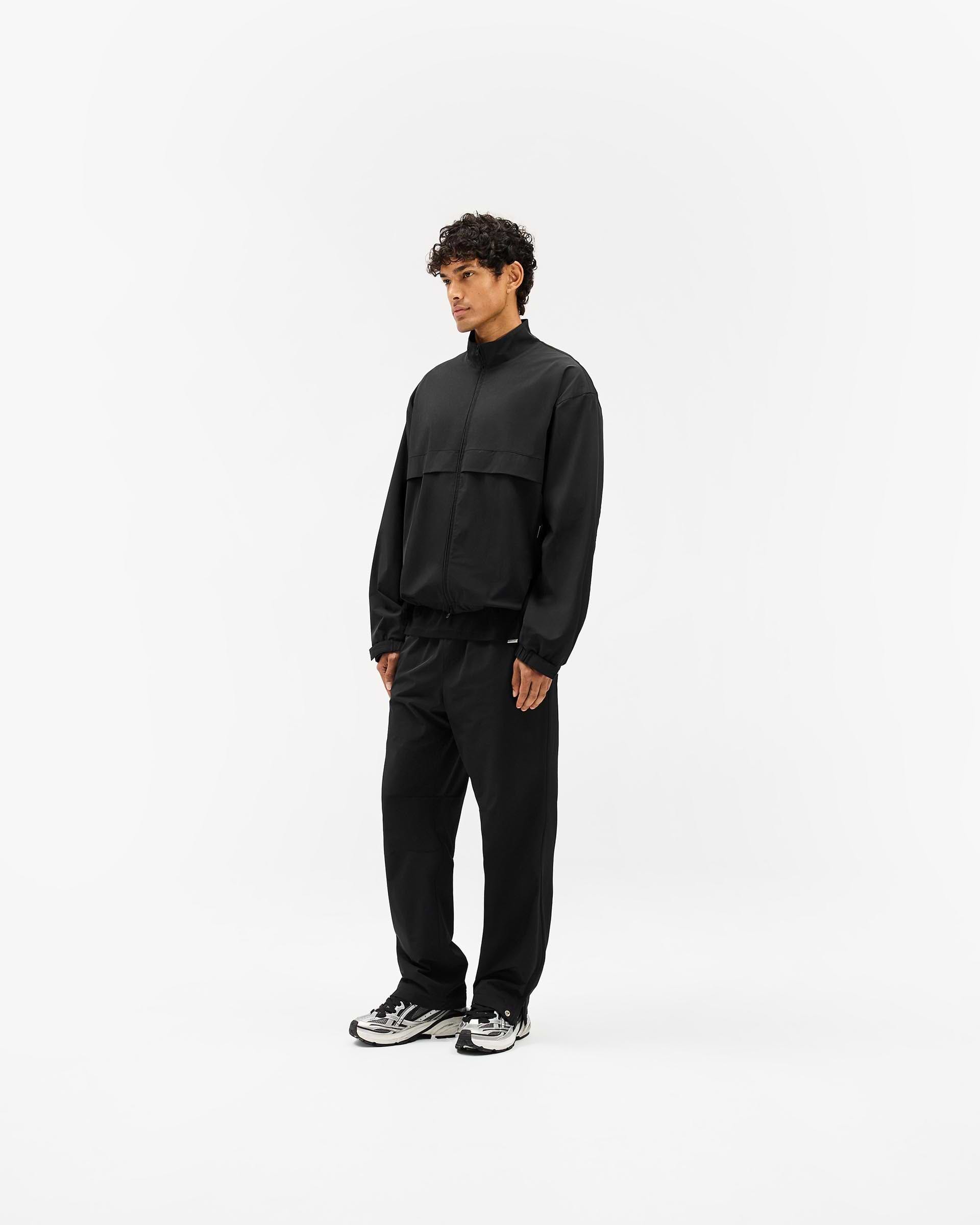 Initial Nylon Track Pant - Black