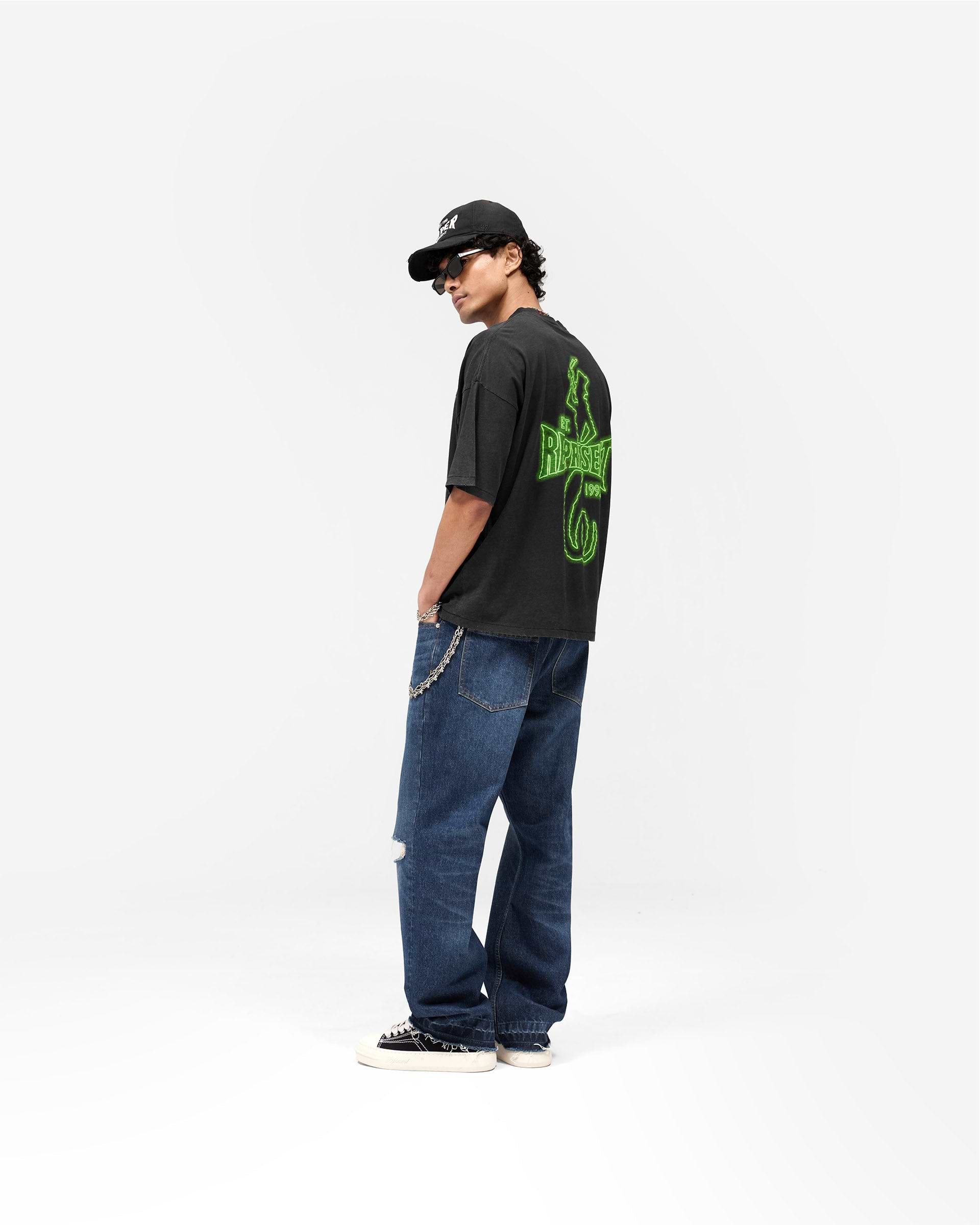 洋楽 TE: What You Represent? Viper Room Glow T-Shirt Vintage Black | Glow-In-The-Dark Print Tee