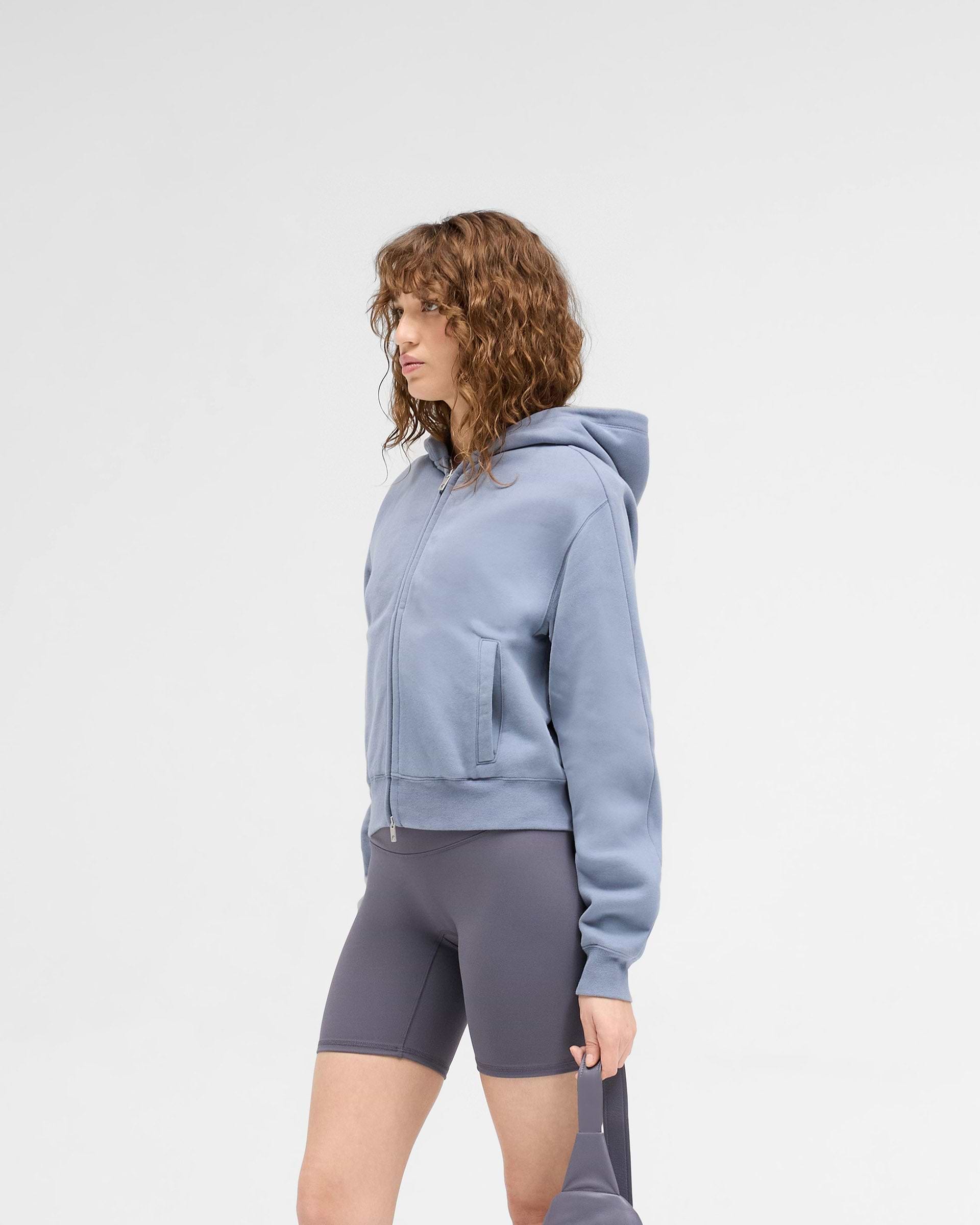 Owners Club Slim Zip Hoodie - Steel Blue