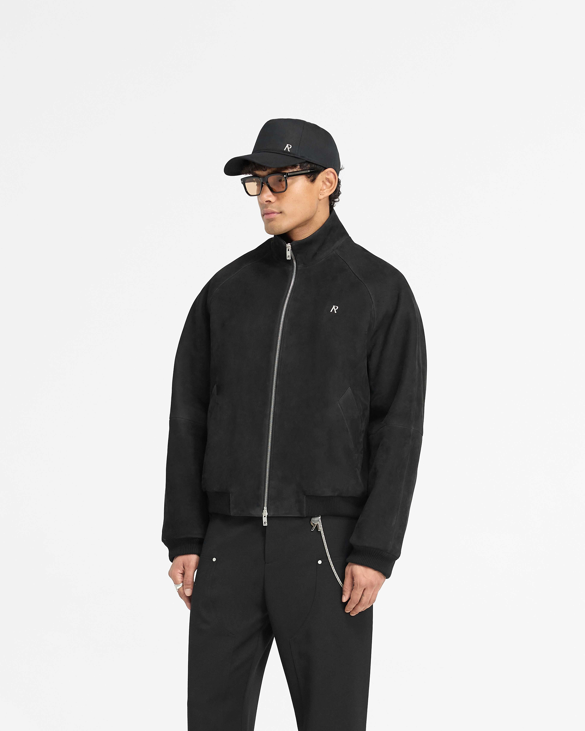 Suede Bomber - Black