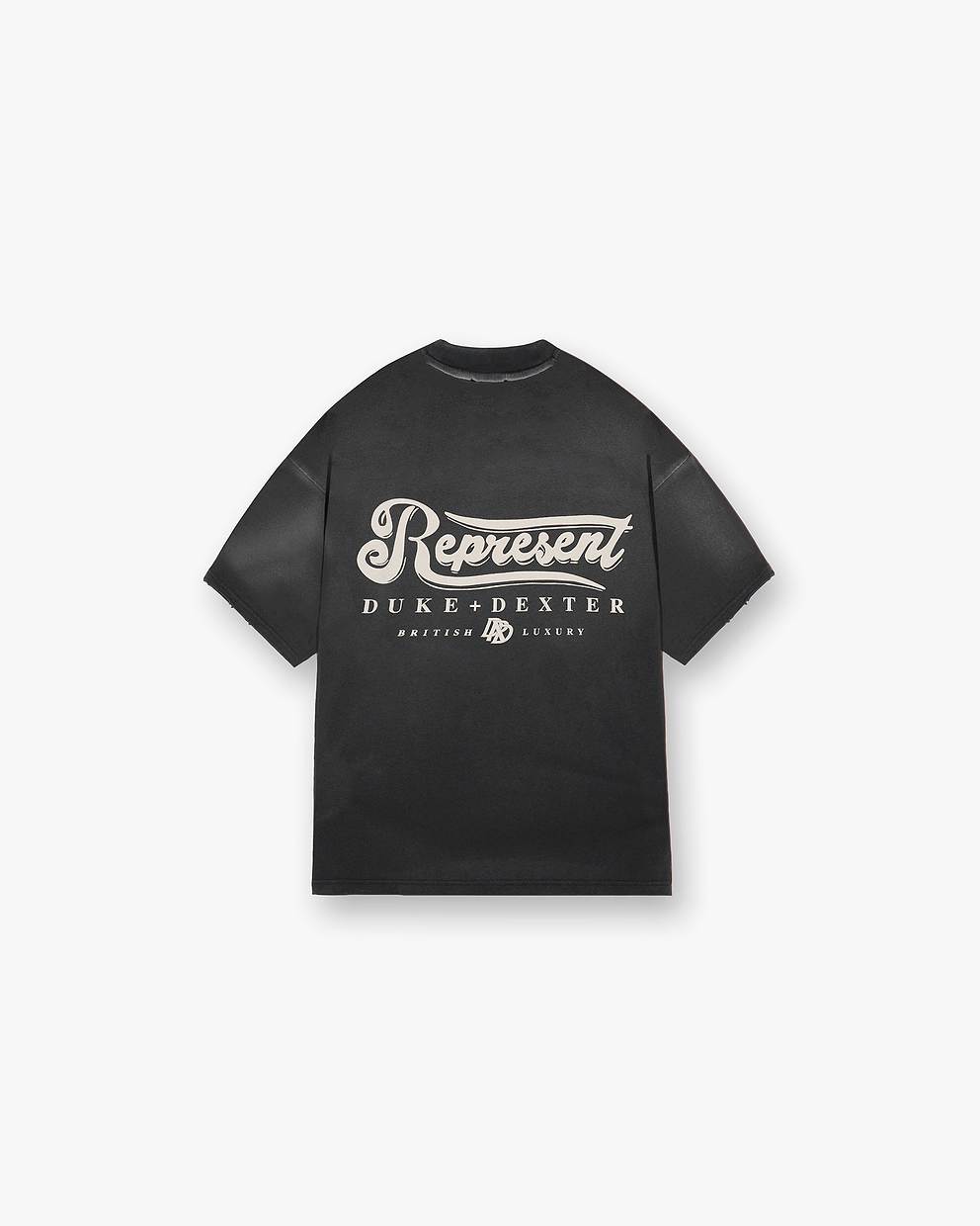 Represent X Duke + Dexter British Luxury T-Shirt - Stained Black