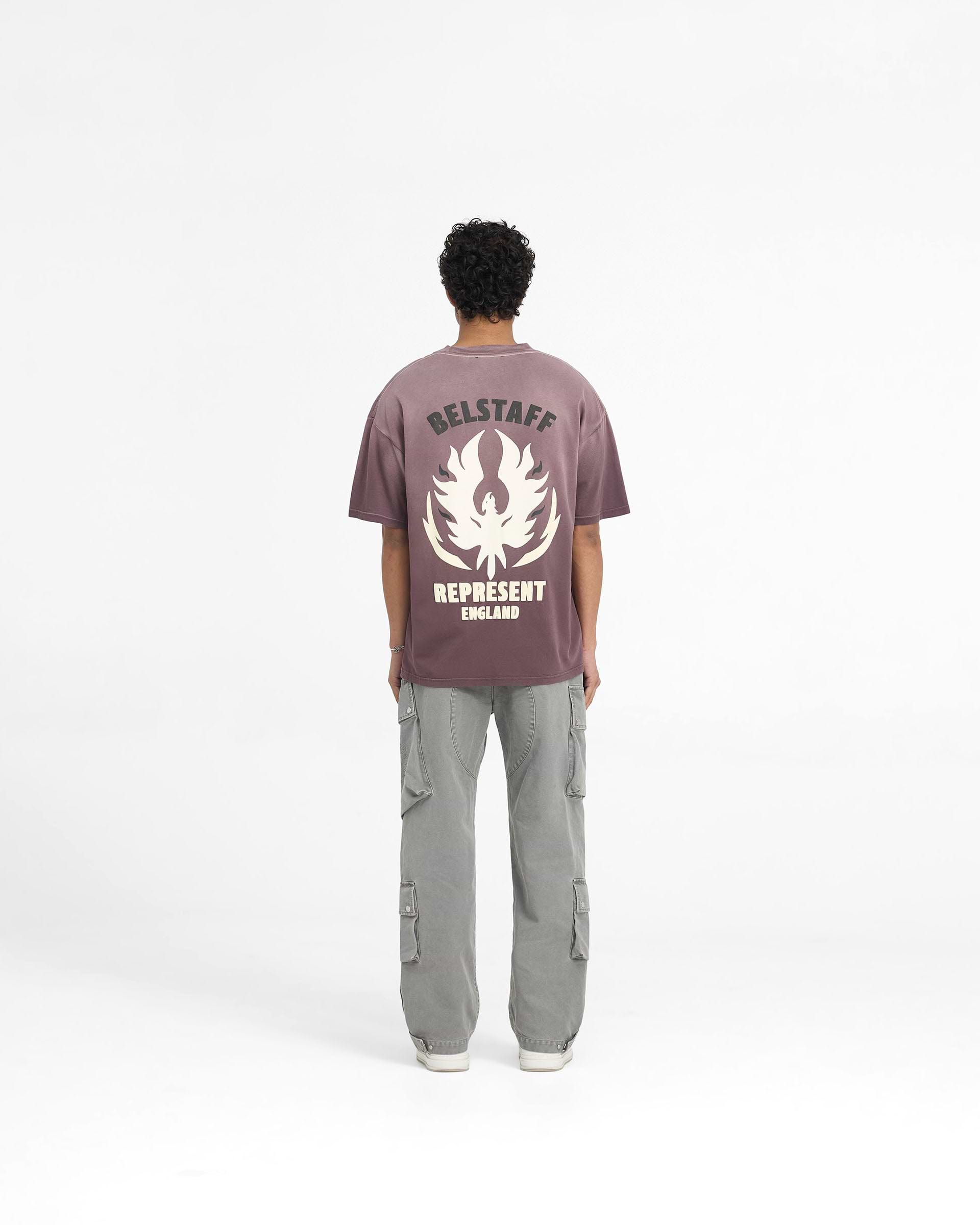 Represent X Belstaff Flame Phoenix T-Shirt | Plum | REPRESENT