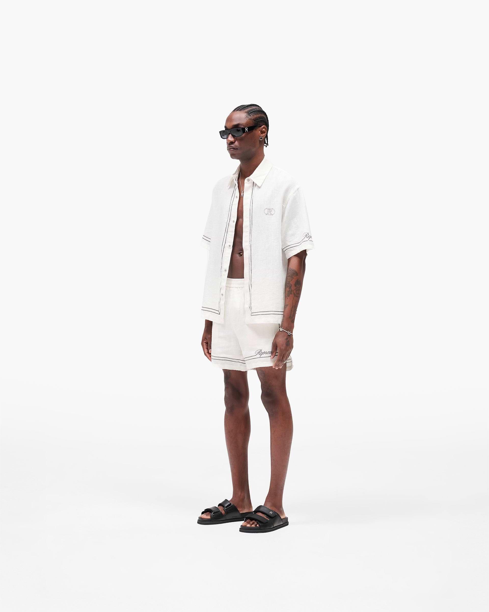 Border Shirt - Whisper White