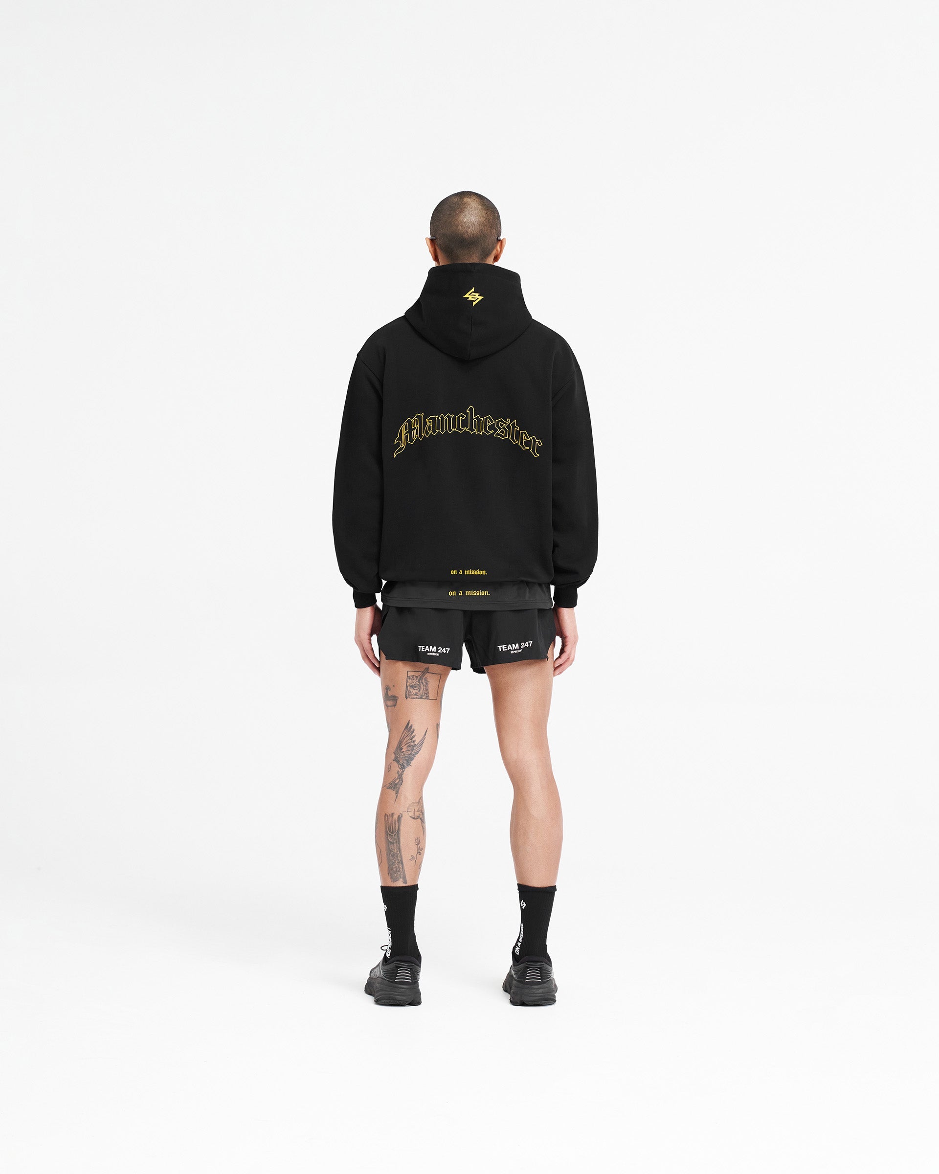 247 Manchester Marathon Oversized Hoodie - Black