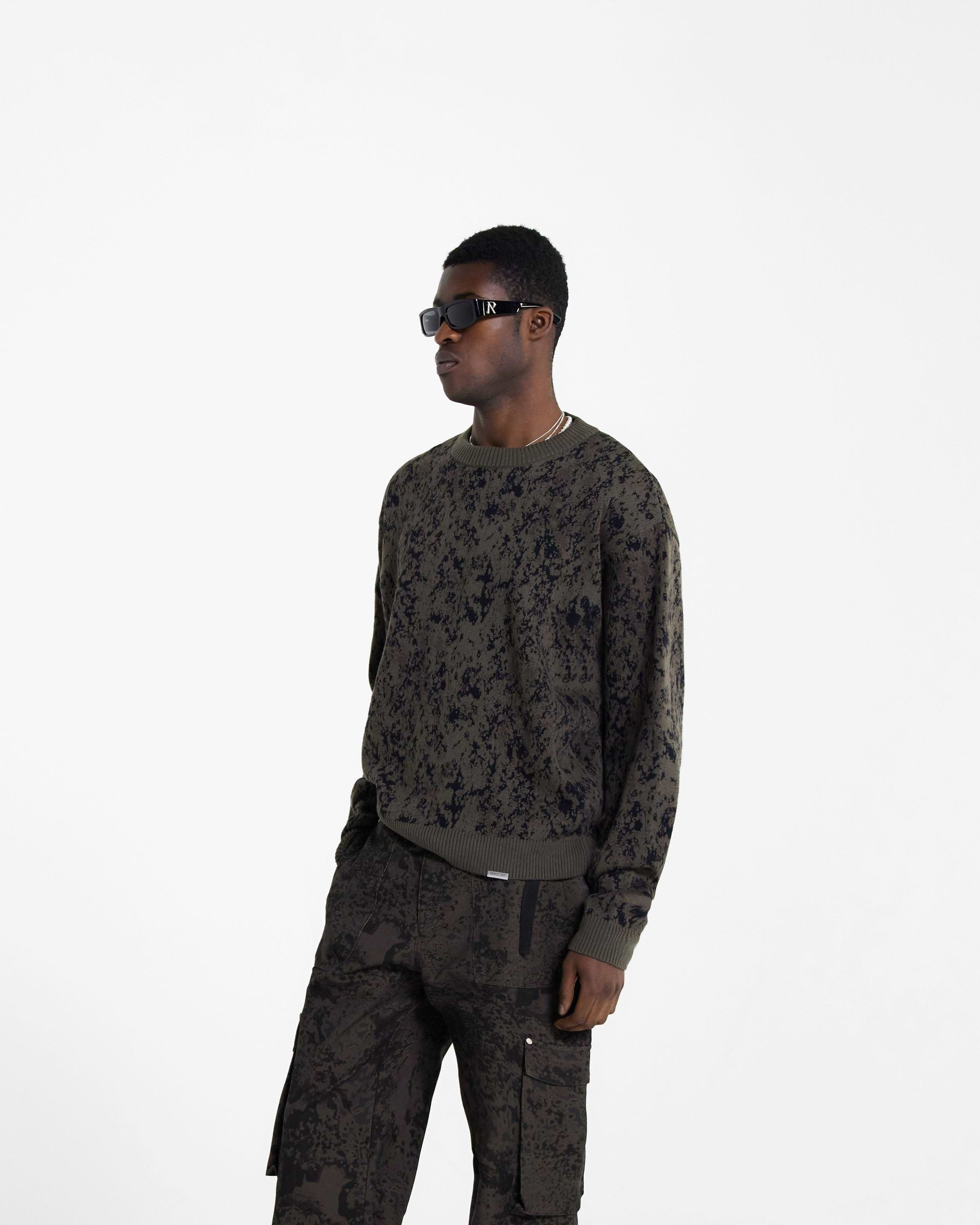 Camo crewneck sale sweater