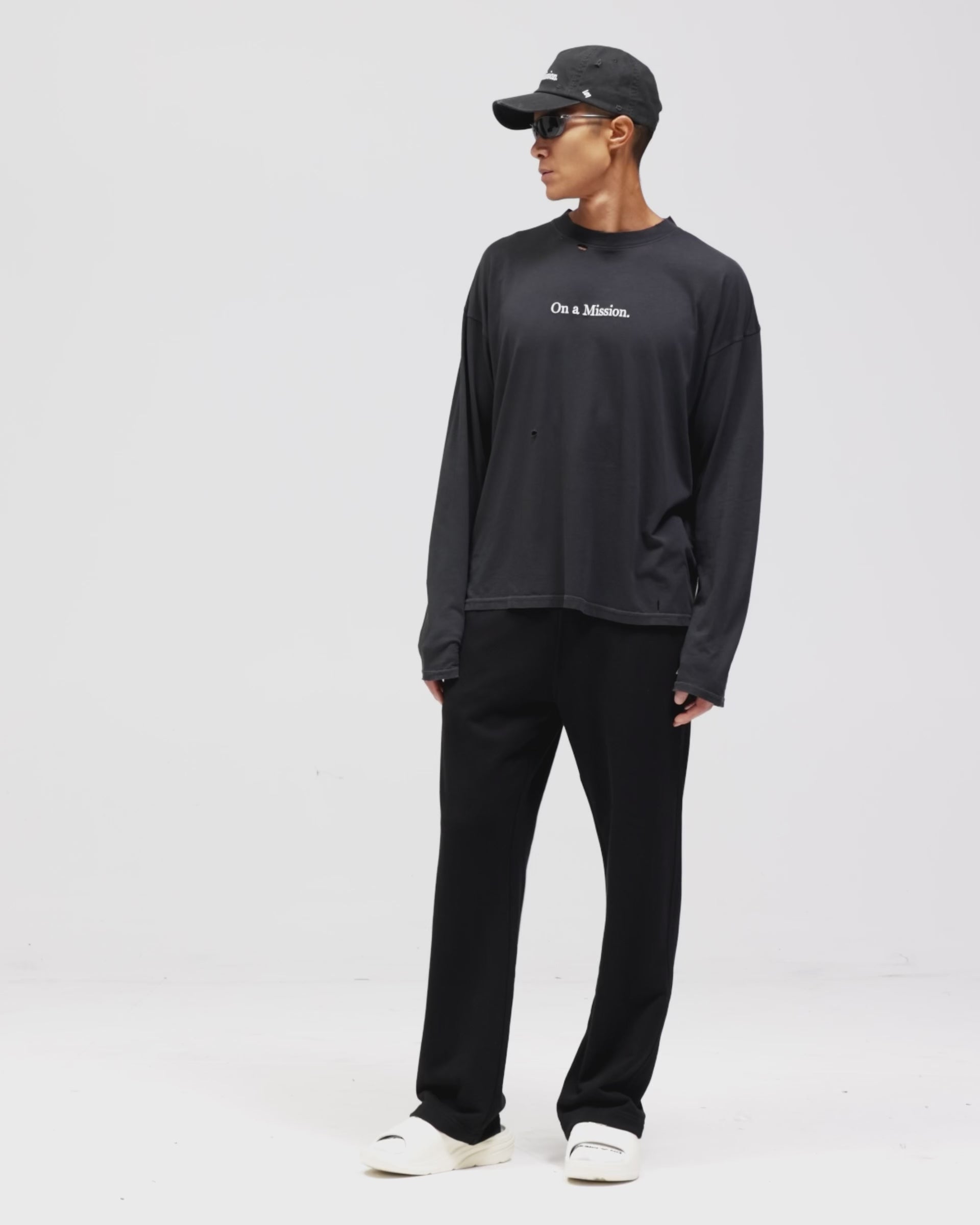 247 Jet Black On A Mission Long Sleeve T-Shirt | 247 x Puma