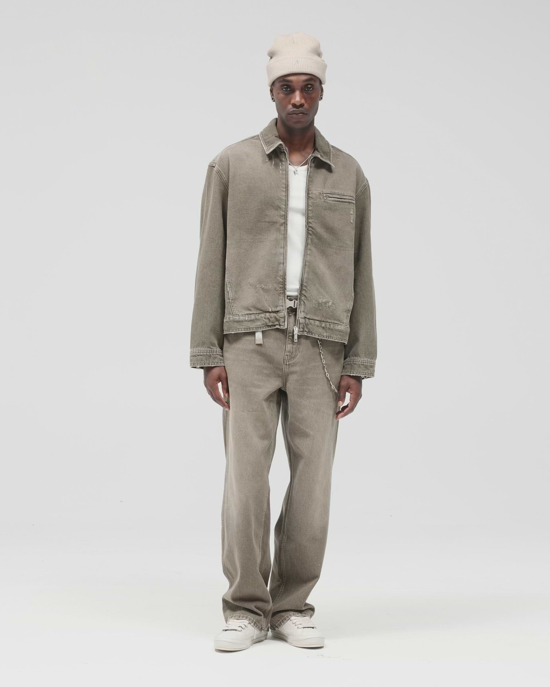 Washed Olive Collared | Denim Jacket | REPRESENT