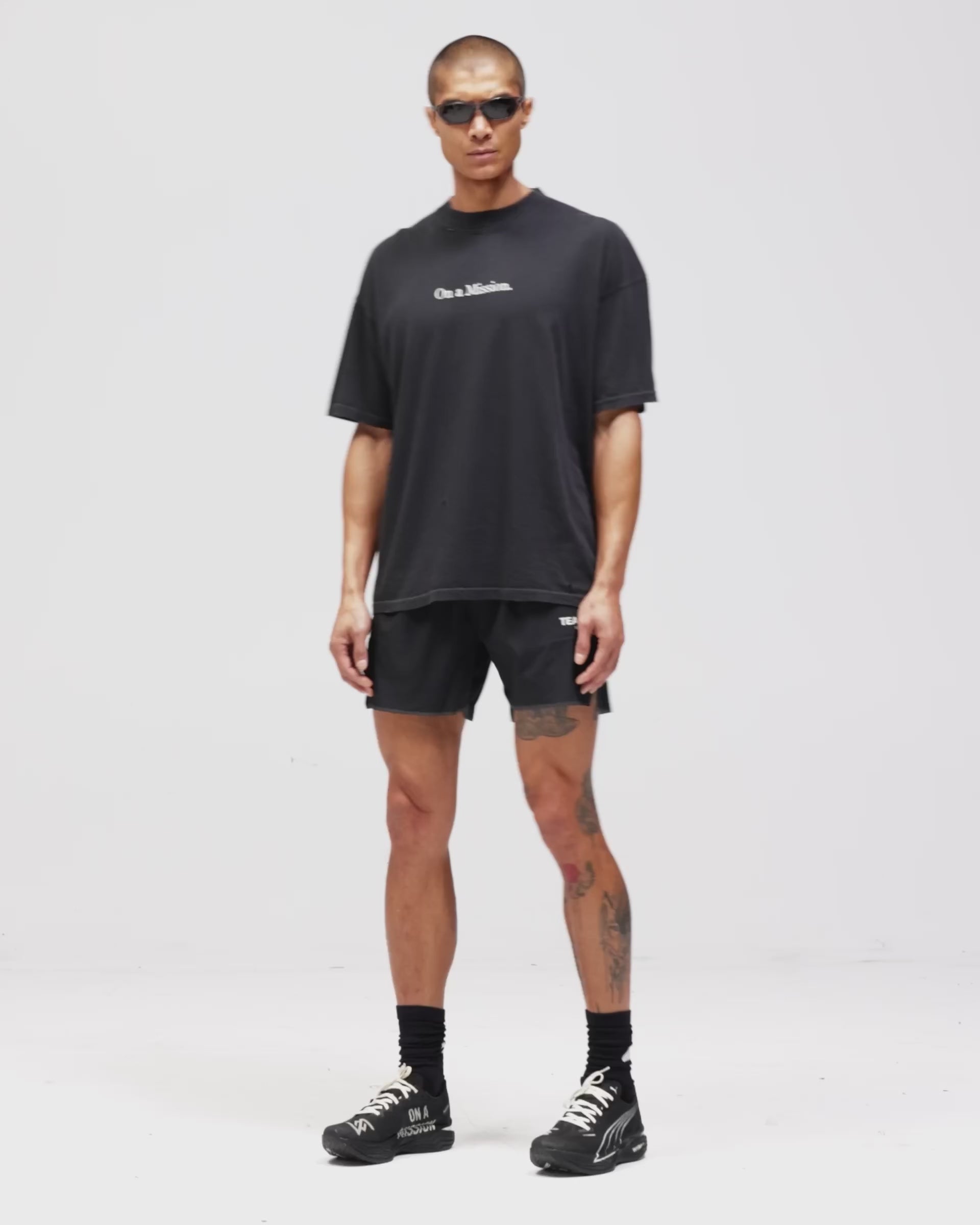 247 Jet Black On A Mission T-Shirt | 247 x Puma | REPRESENT