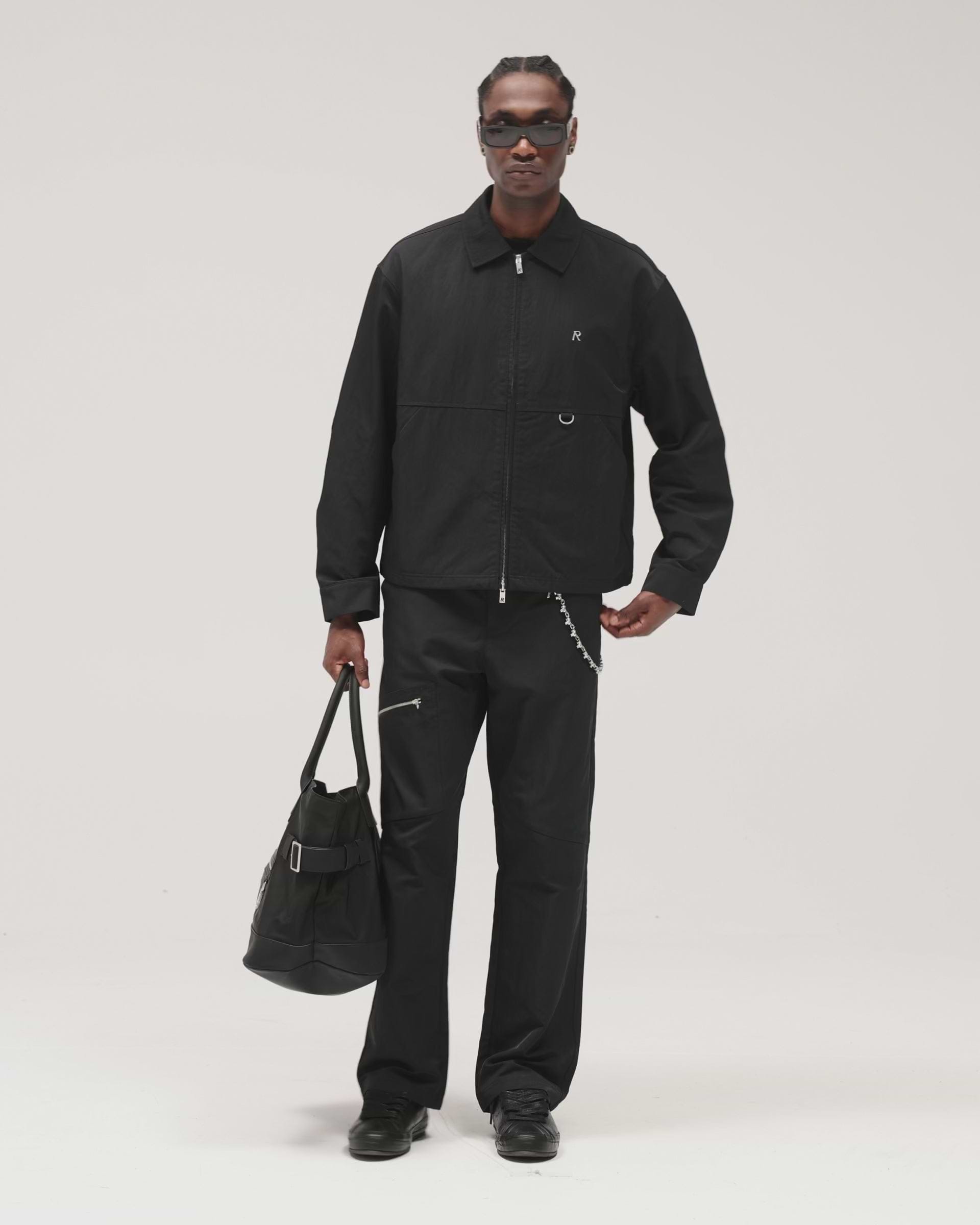 Jet Black Nylon Overshirt | Jackets & Outwear | REPRESENT