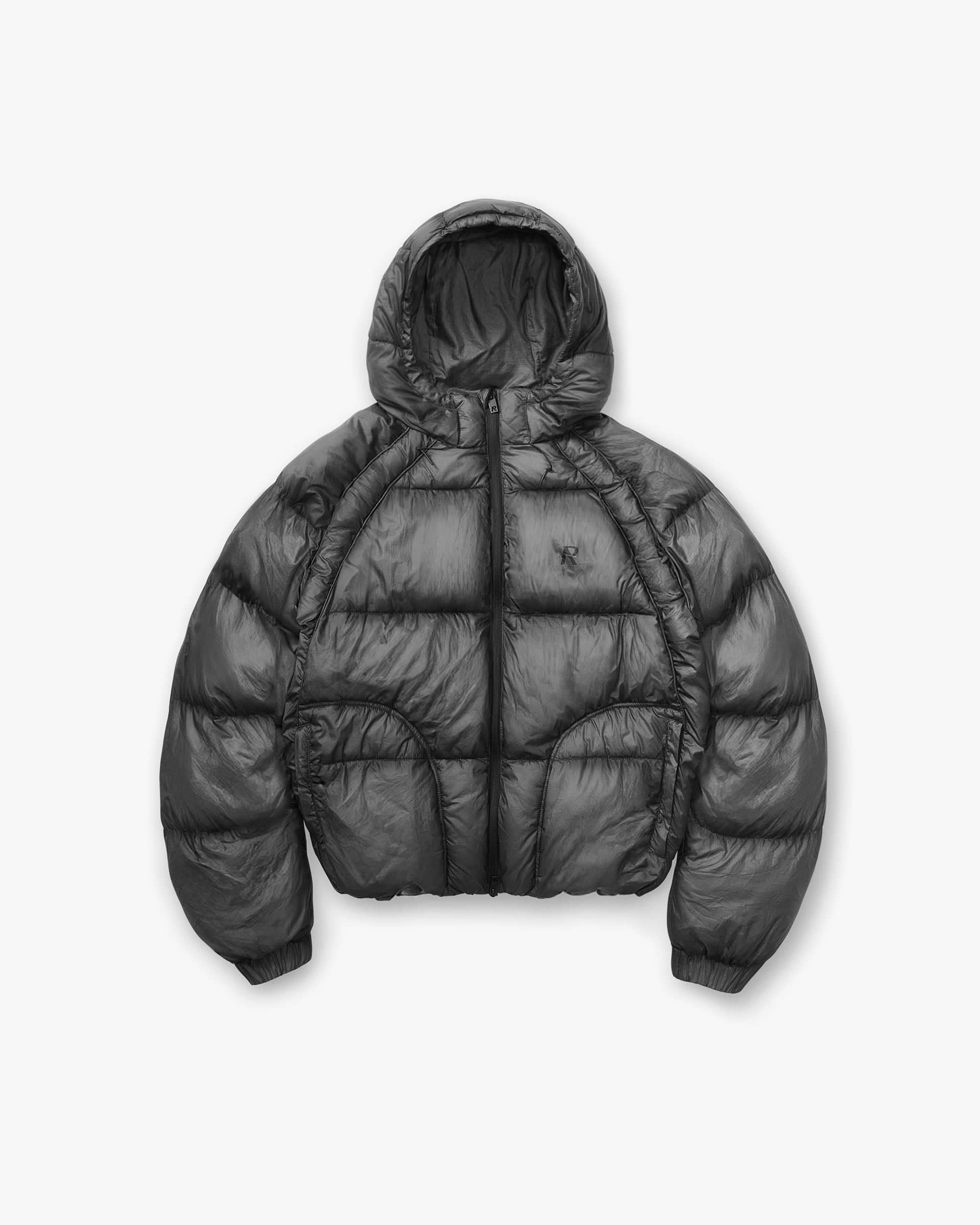 Translucent Black Hooded Puffer | Puffer Jackets | REPRESENT Translucent Black Hooded Puffer | Puffer Jackets | REPRESENT