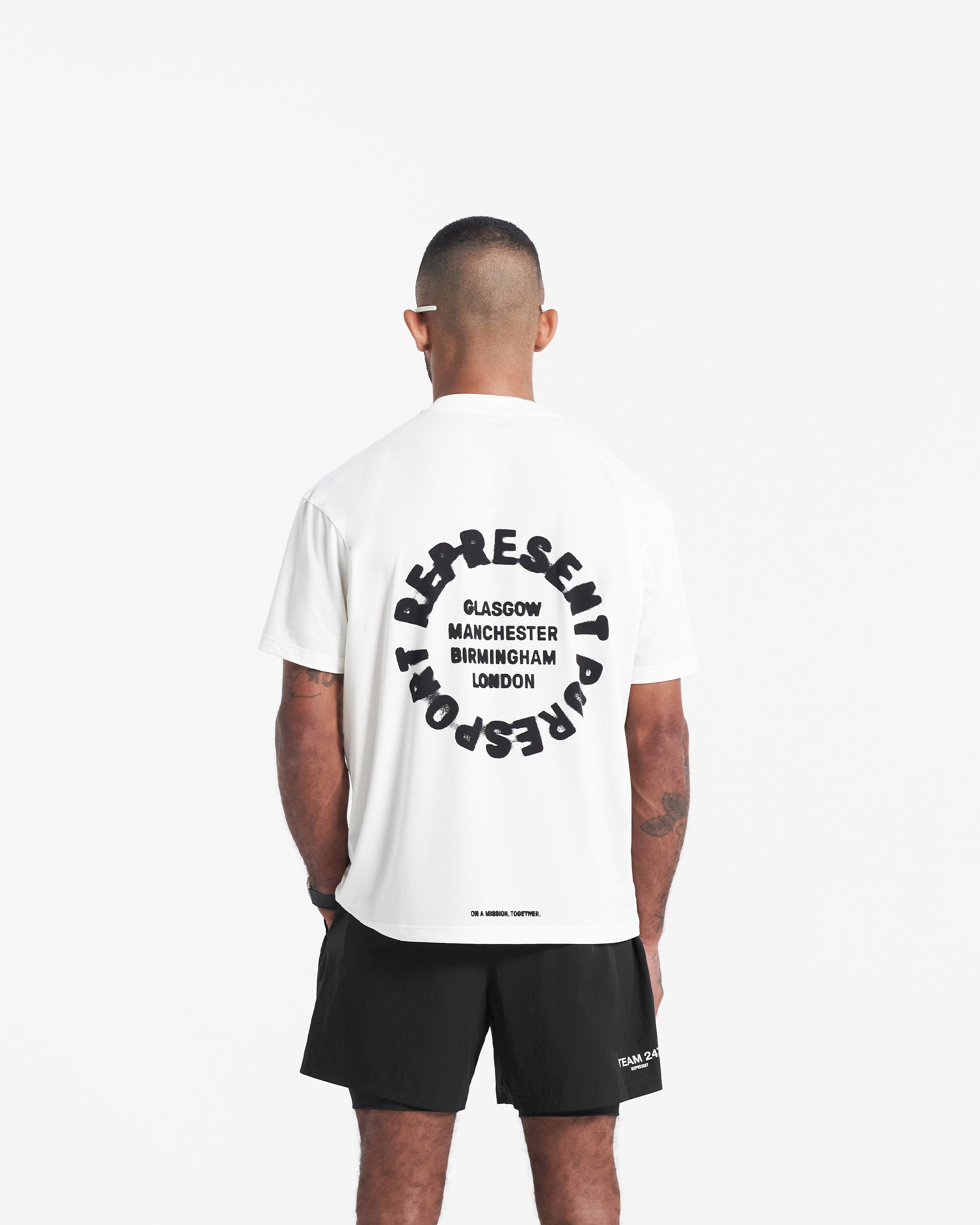 247 X Puresport Oversized Tour T-Shirt - Flat White